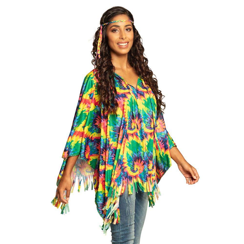 boland-hippie-poncho-batik-mit-stirnband-f-r-erwachsene image 1