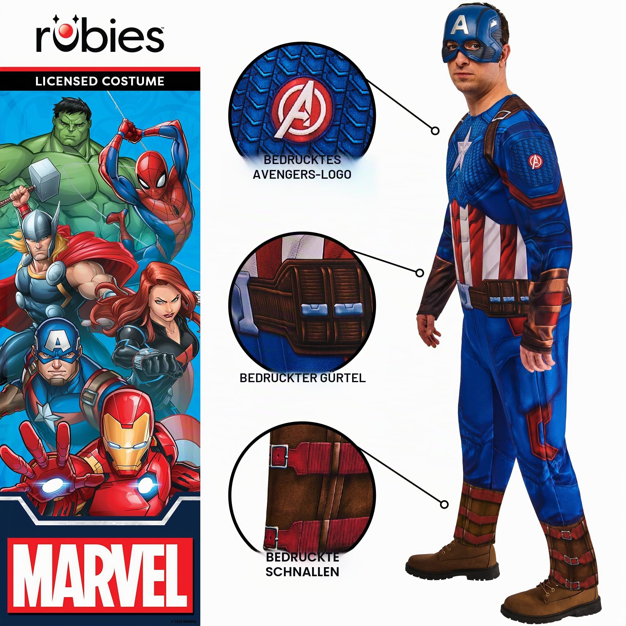 rubie-s-deluxe-captain-america-kost-m-gr-m-klassisch-herren image 4