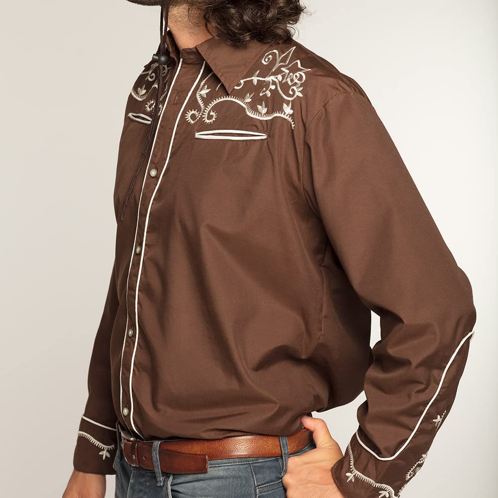 boland-western-hemd-braun-m-cowboy-kost-mhemd-polyester image 2