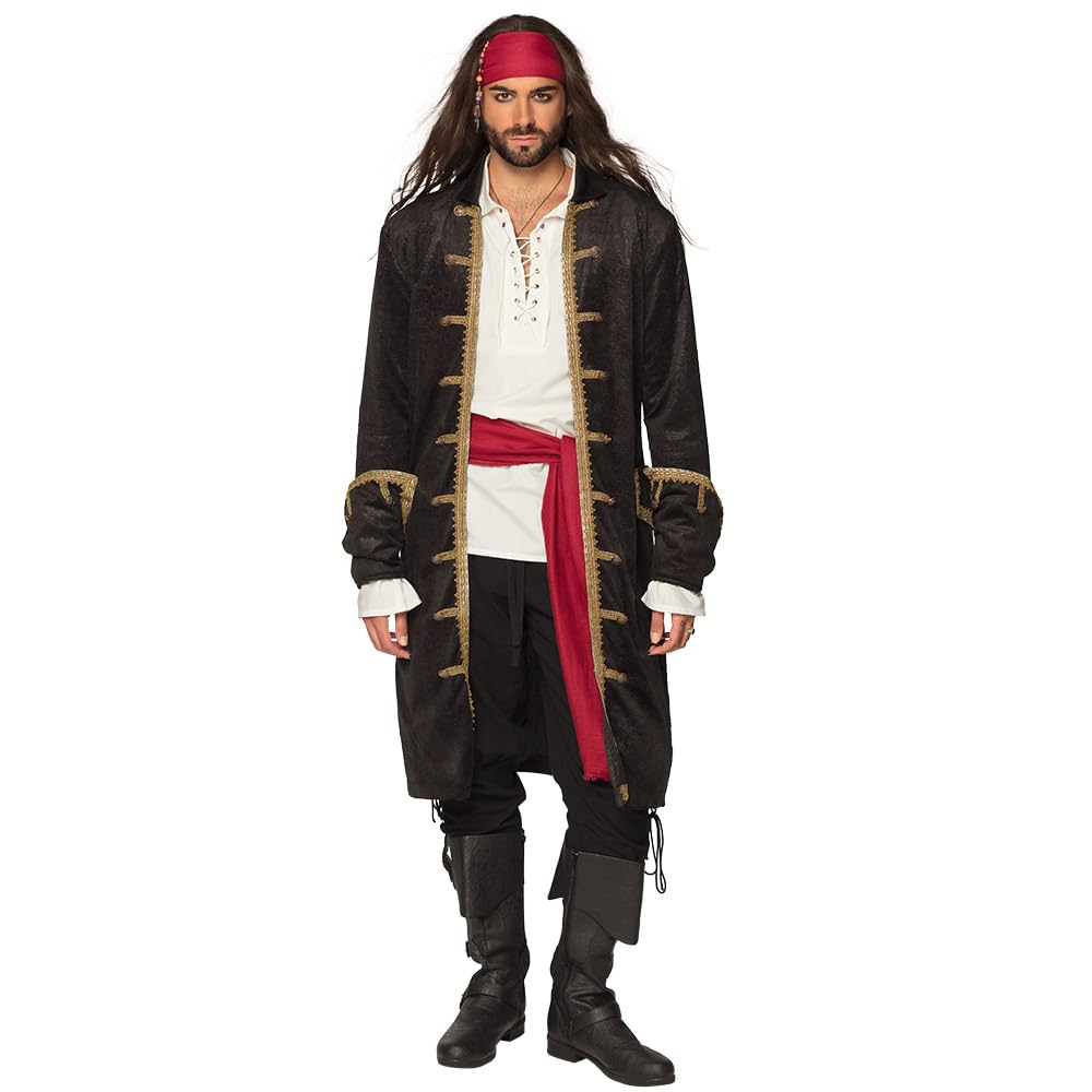 boland-piraten-jacke-herren-schwarz-gold-xxl-kost-m image 2