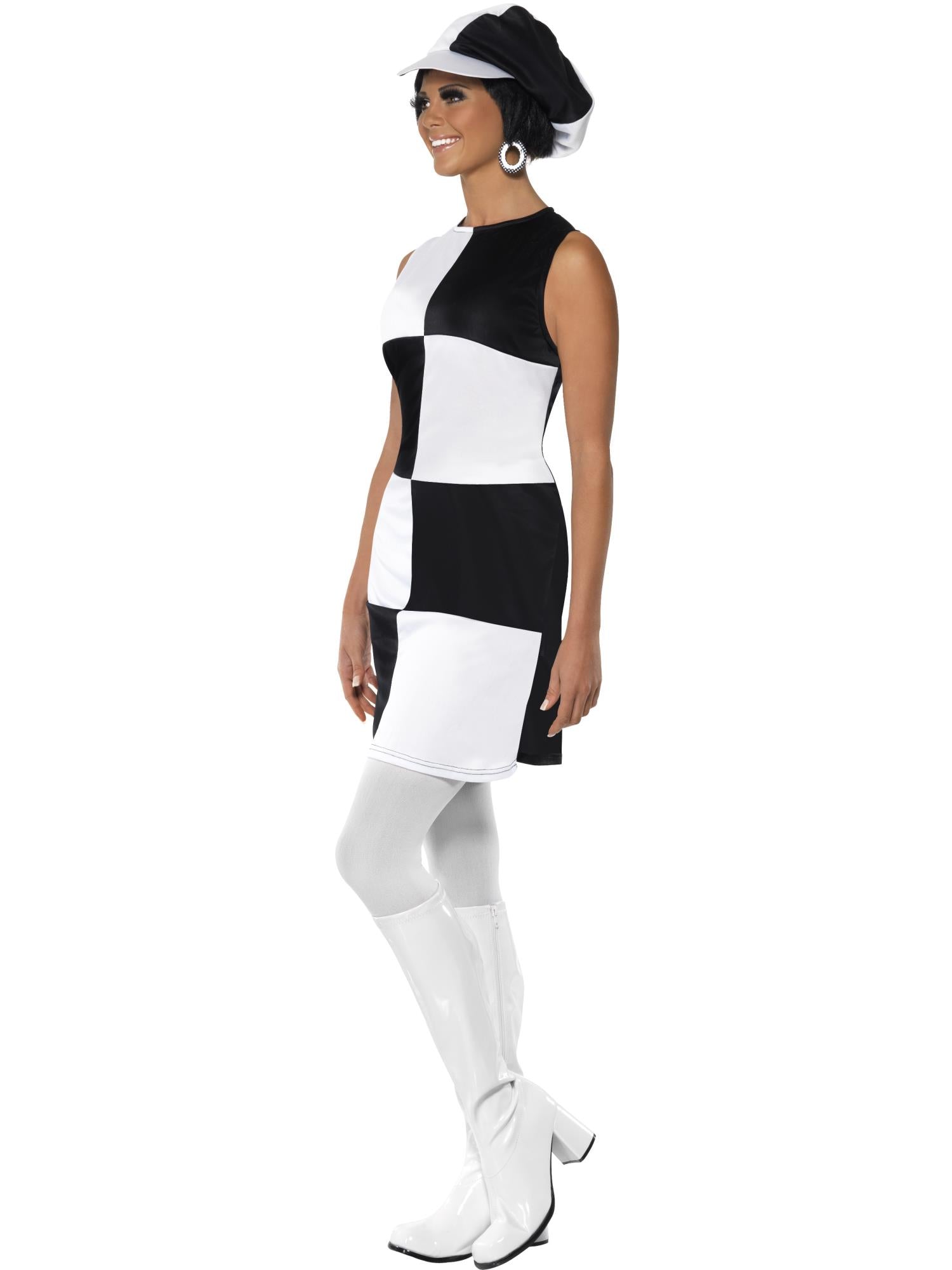 smiffys-fever-60er-party-girl-kost-m-damen-s-schwarz-wei image 3