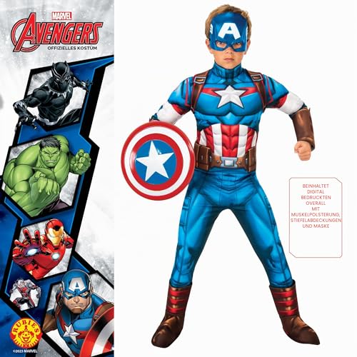 rubie-s-deluxe-captain-america-kost-m-kinder-5-6-jahre-marvel image 7