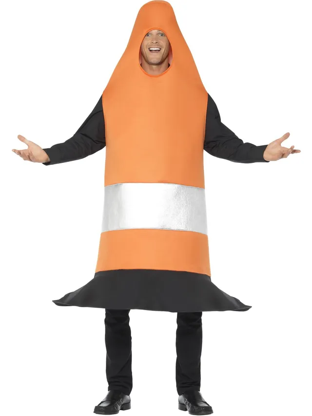 smiffys-fever-verkehrsh-tchen-kost-m-orange-unisex-pylone image 1