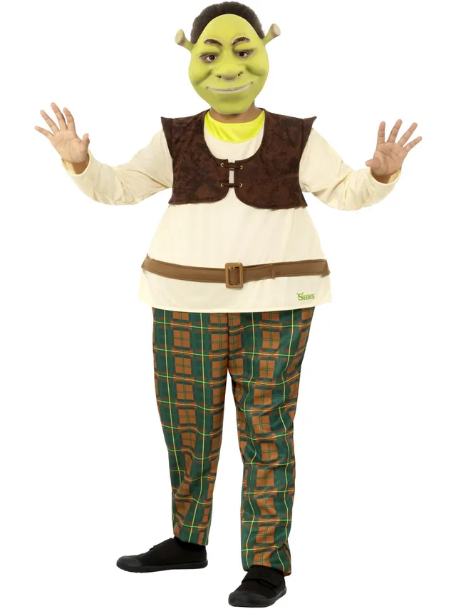 smiffys-fever-shrek-kinderkost-m-overall-maske-gr-n-m image 1