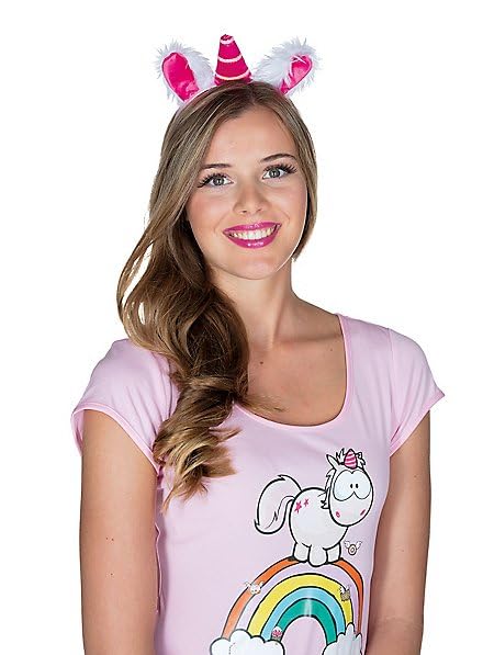 rubie-s-deluxe-nici-theodor-haarreifen-erwachsene-pink-einhorn image 2