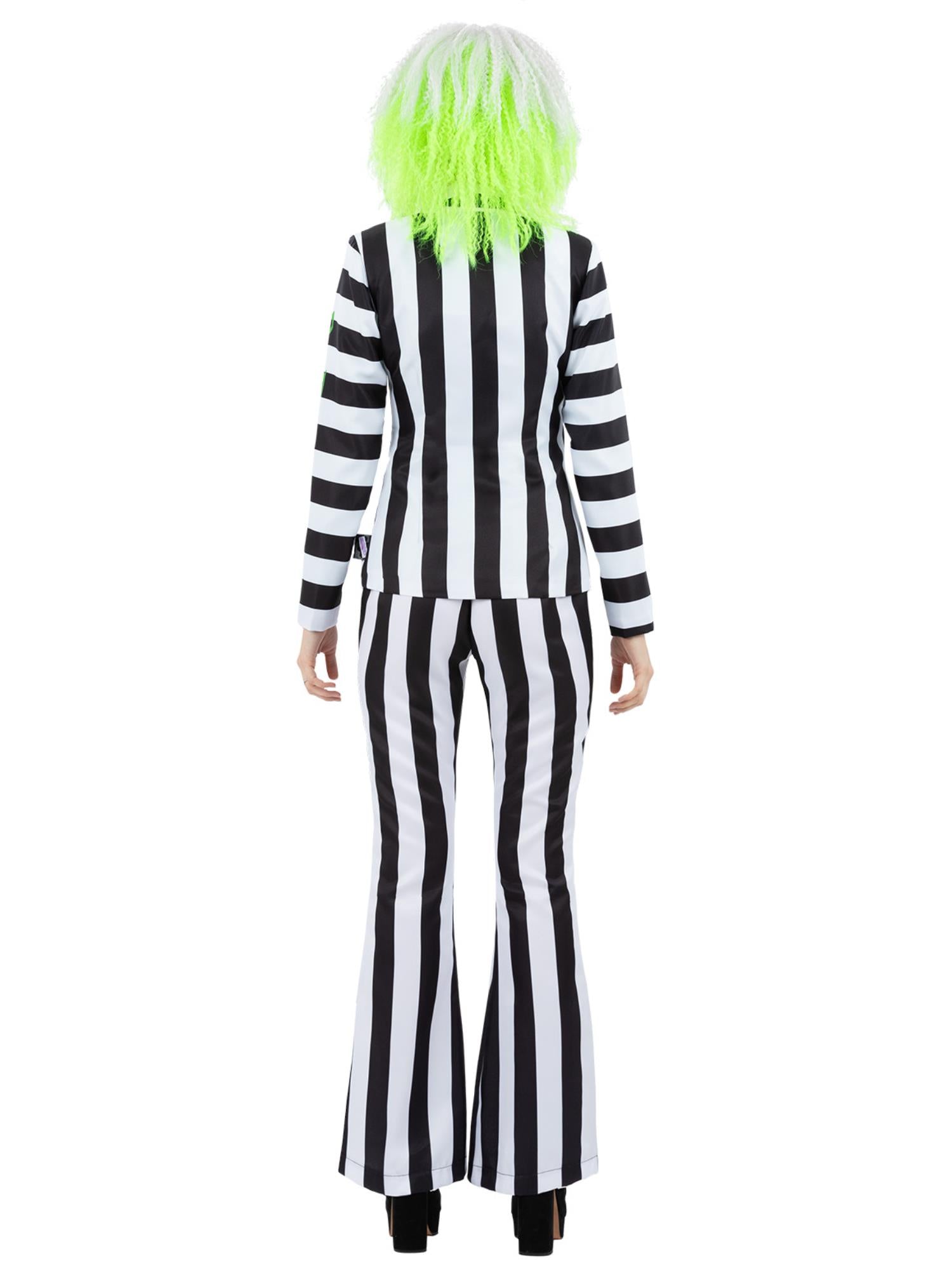 smiffys-fever-beetlejuice-damenkost-m-schwarz-wei-3-tlg image 2