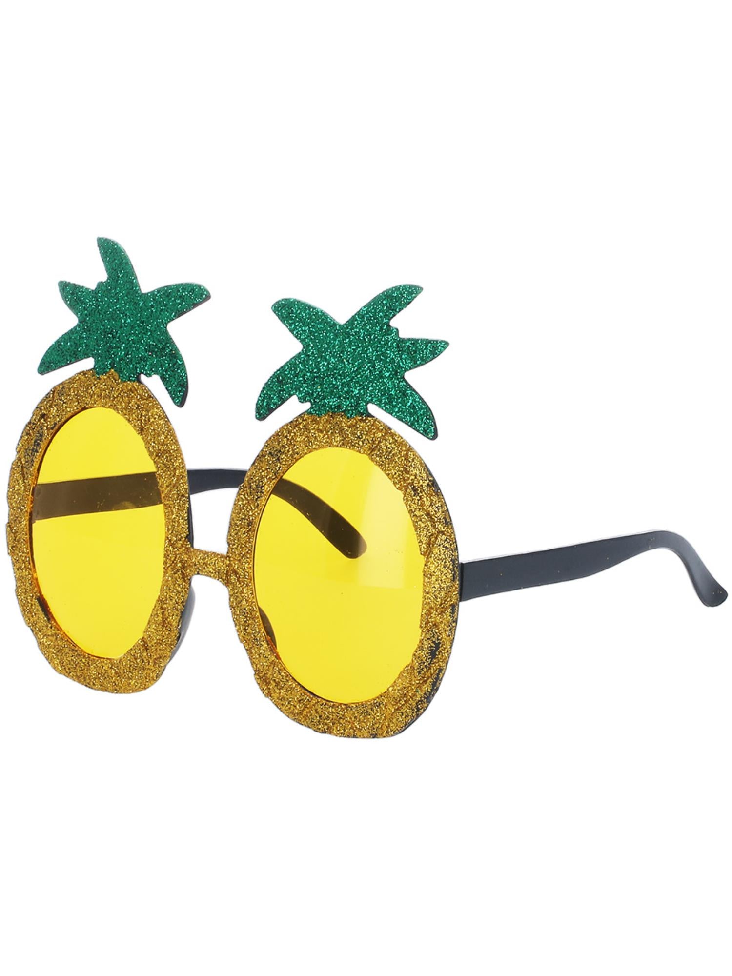 smiffys-makeup-fx-ananas-glitzer-partybrille-gelb image 3