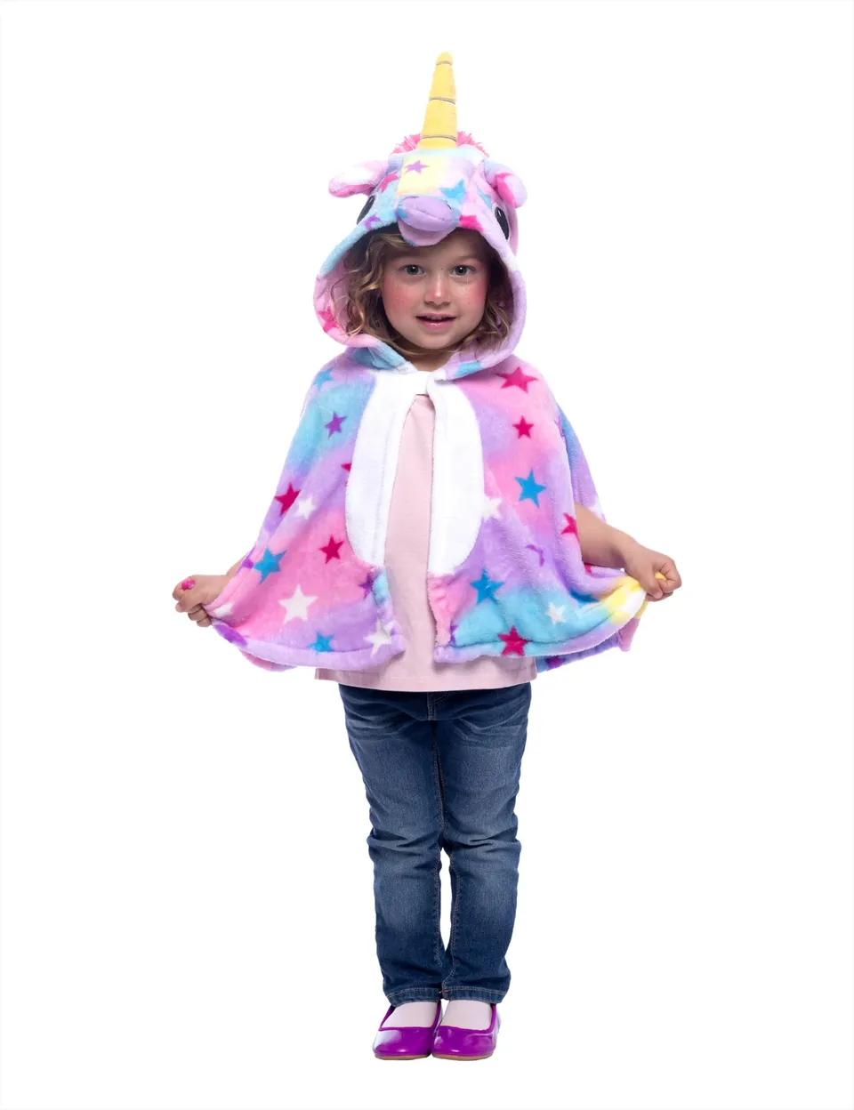 rubie-s-deluxe-super-einhorn-kapuzenumhang-kinder-kost-m image 1
