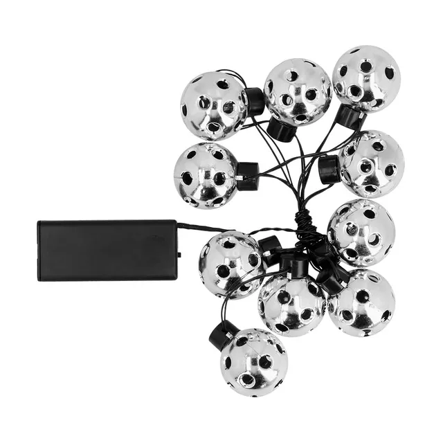 boland-led-lichterkette-discokugel-deko-silber-140cm image 1