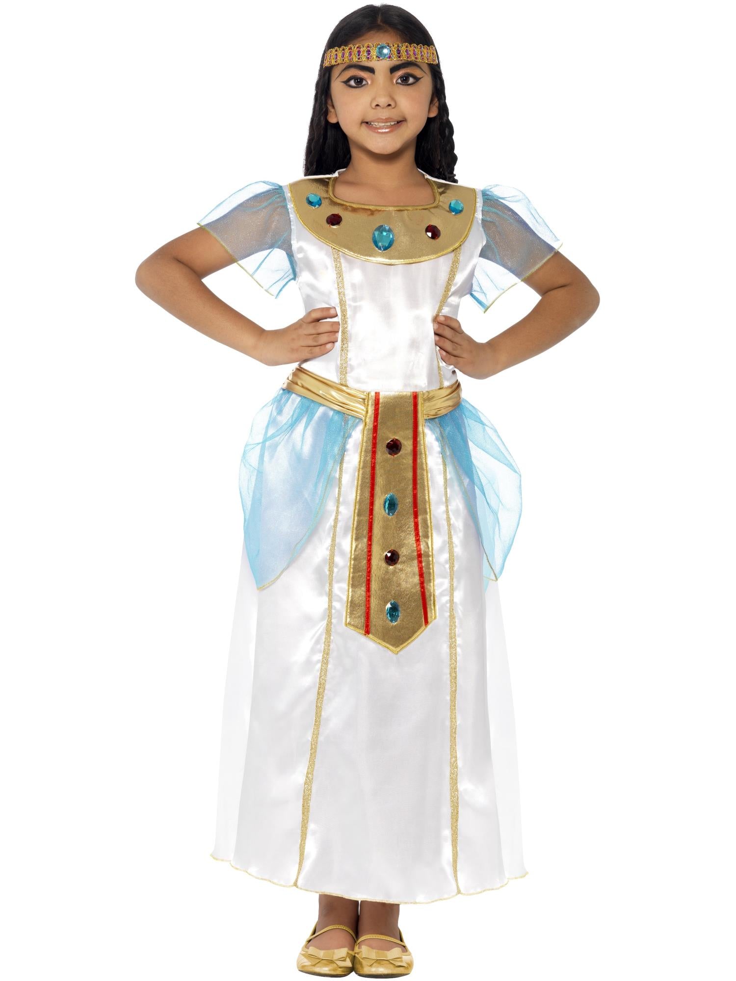 smiffys-fever-cleopatra-kost-m-m-dchen-wei-gold-kleid image 4