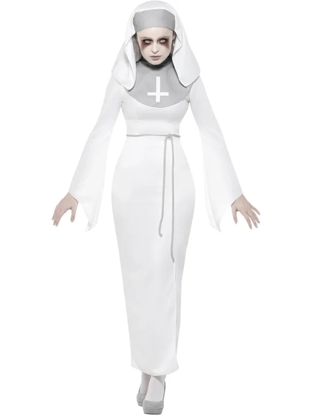 smiffys-fever-nonnen-kost-m-damen-wei-m-mit-haube image 1
