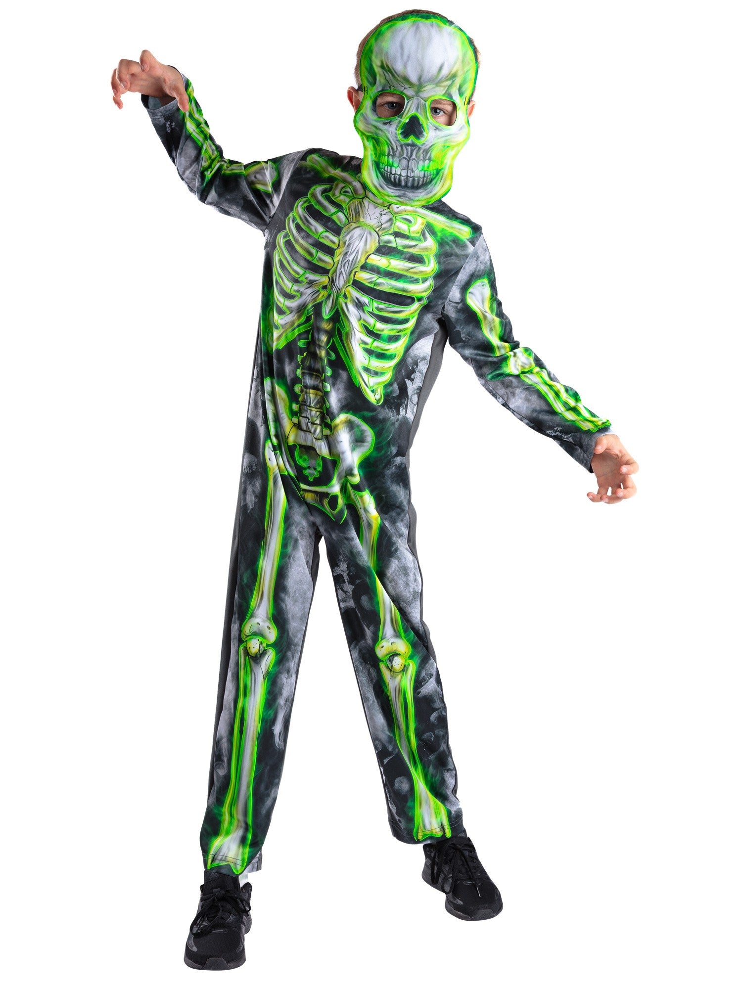 smiffys-fever-glow-skelett-kost-m-jungen-7-9-maske image 4