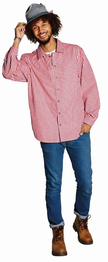 rubie-s-deluxe-trachtenhemd-karohemd-rot-gr-56-polyester image 1