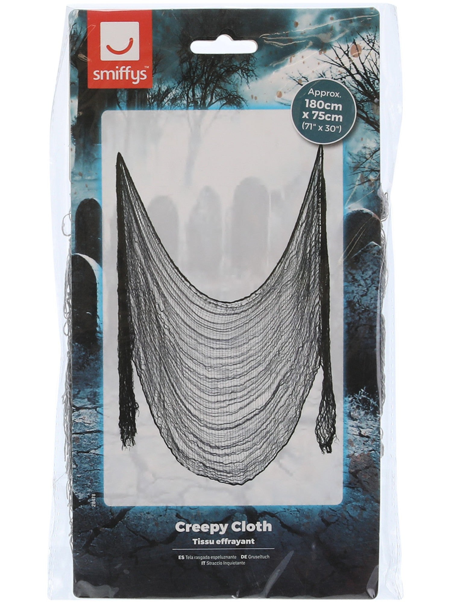 smiffys-fever-creepy-cloth-grusel-stoff-deko-grau-180x75-cm image 3