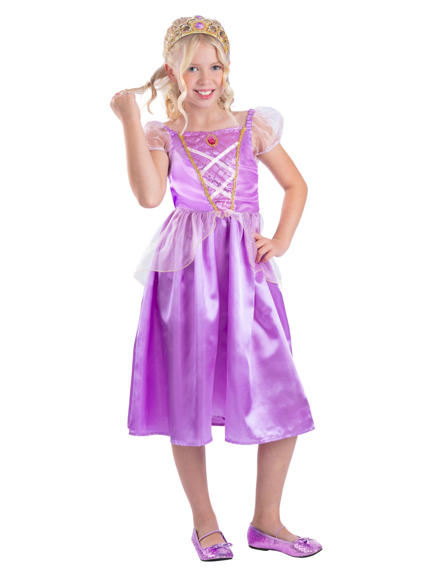 smiffys-fever-purple-princess-kost-m-lila-mit-tiara image 1