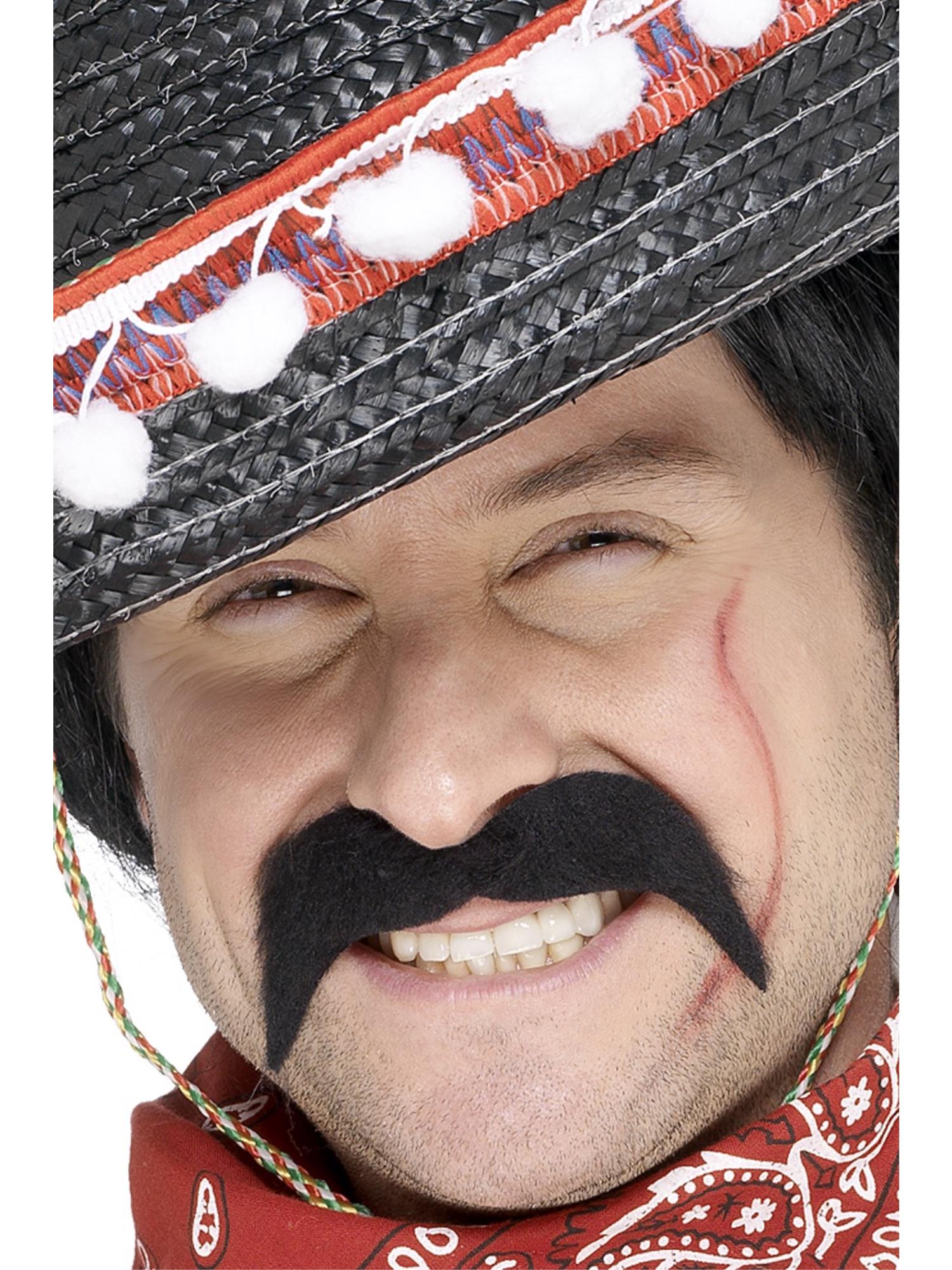 smiffys-fever-mexikaner-schnurrbart-schwarz-selbstklebend image 1