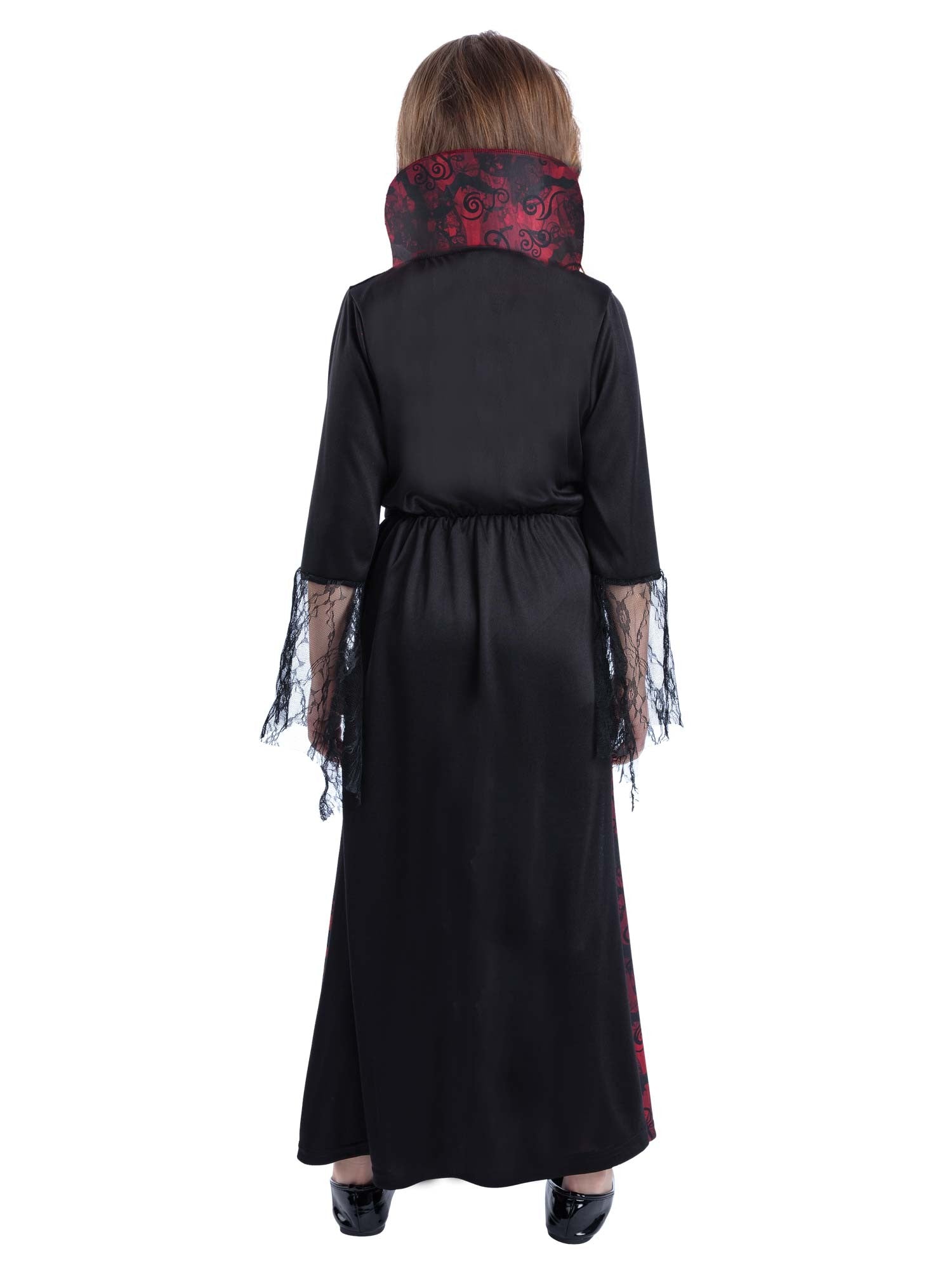smiffys-fever-vampiress-kost-m-kleid-mit-kragen-gr-l-schwarz-rot image 2