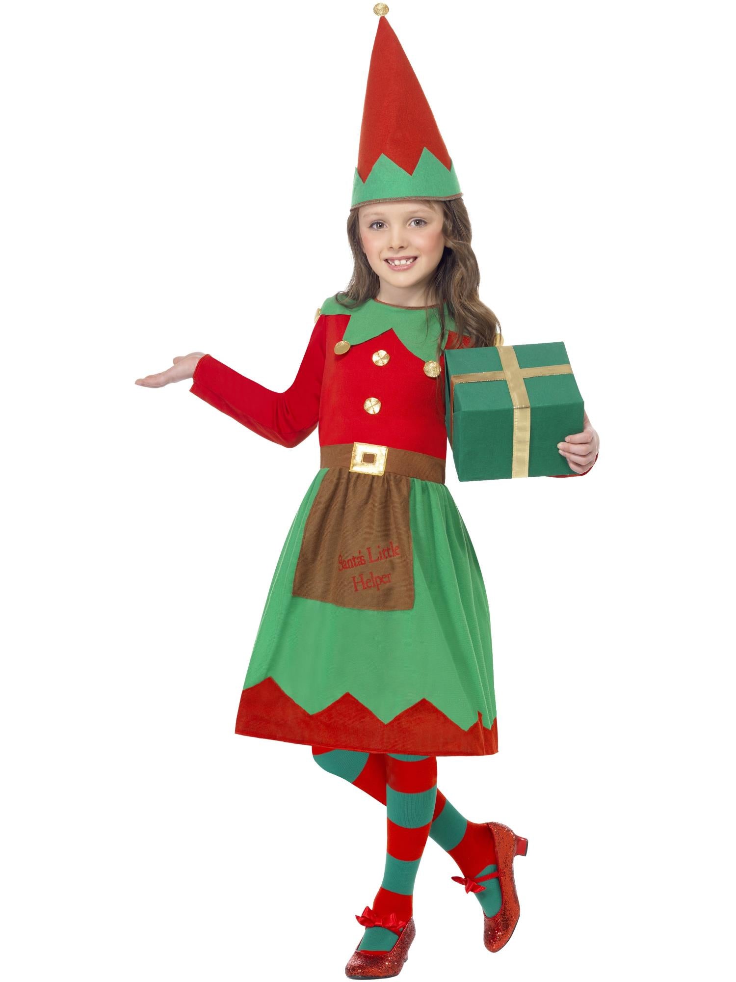 smiffys-fever-santa-s-little-helper-elfenkost-m-m-dchen-m-rot-gr-n image 1