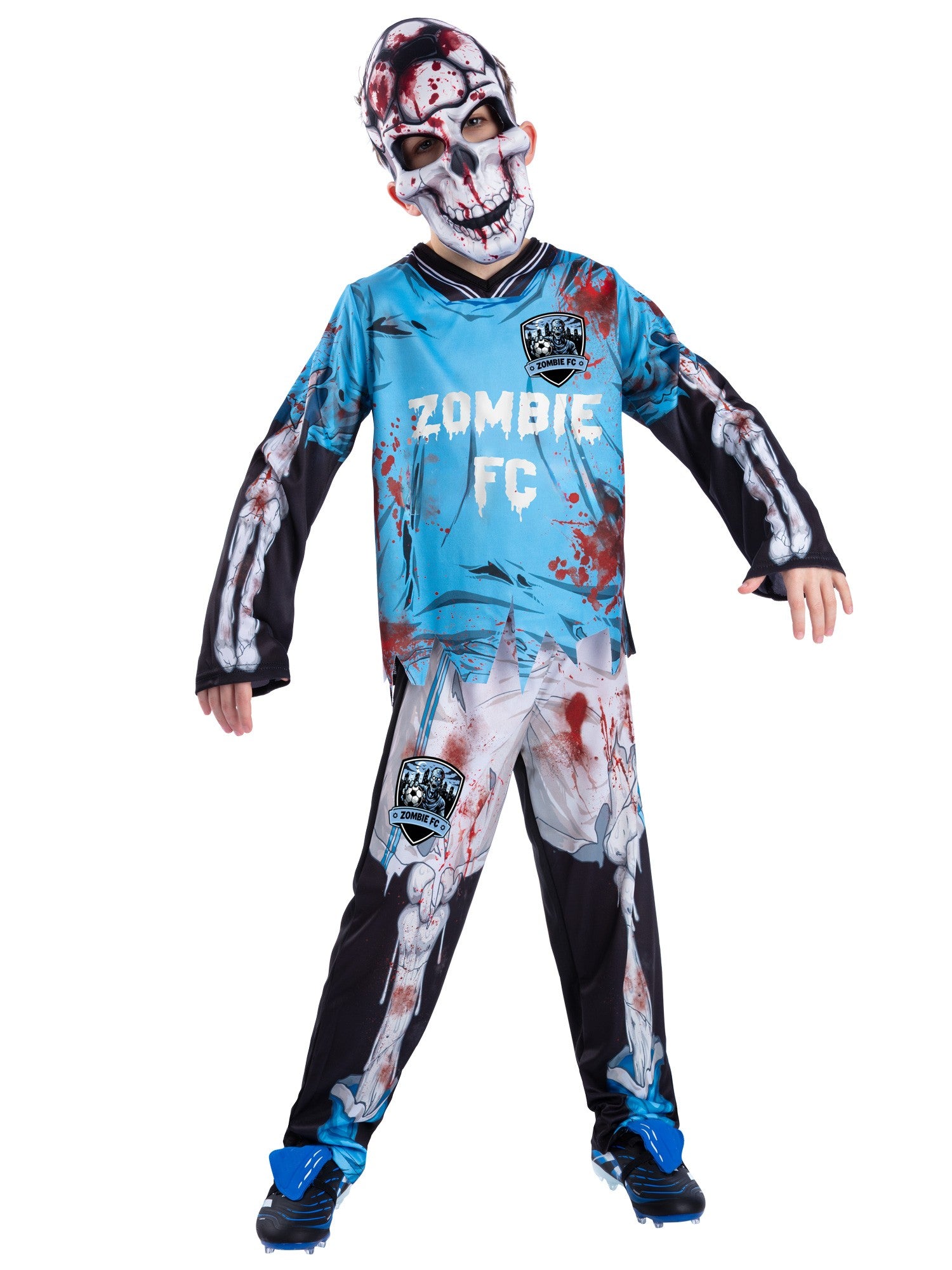 smiffys-fever-zombie-fu-baller-kost-m-blau-kinder-10-12 image 1