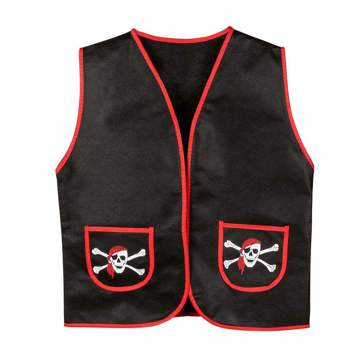 boland-74147-piratenweste-kinder-rot-schwarz-4-7-jahre image 1