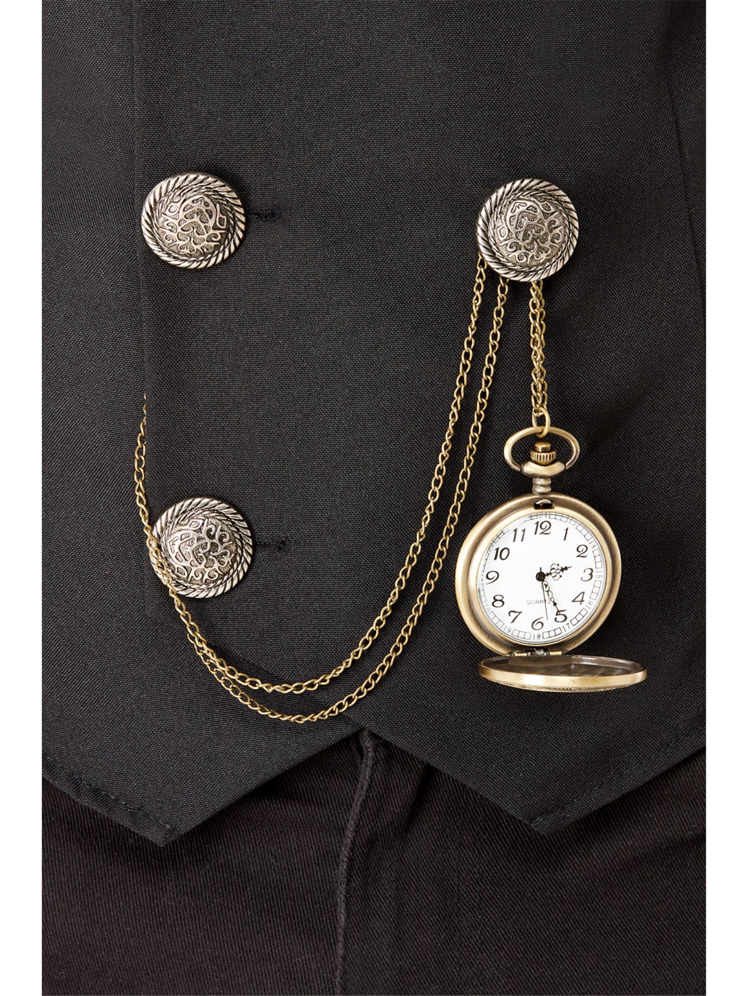 smiffys-fever-20er-taschenuhr-mit-kette-gold-silber image 5