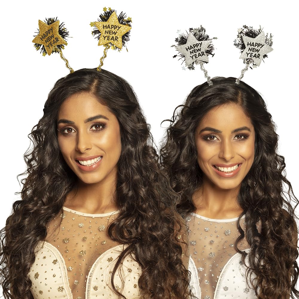boland-haarreif-happy-new-year-silvester-schwarz-gold image 1