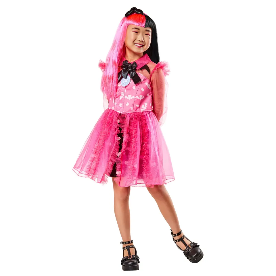 rubie-s-deluxe-monster-high-draculaura-kost-m-kinder-rosa image 1
