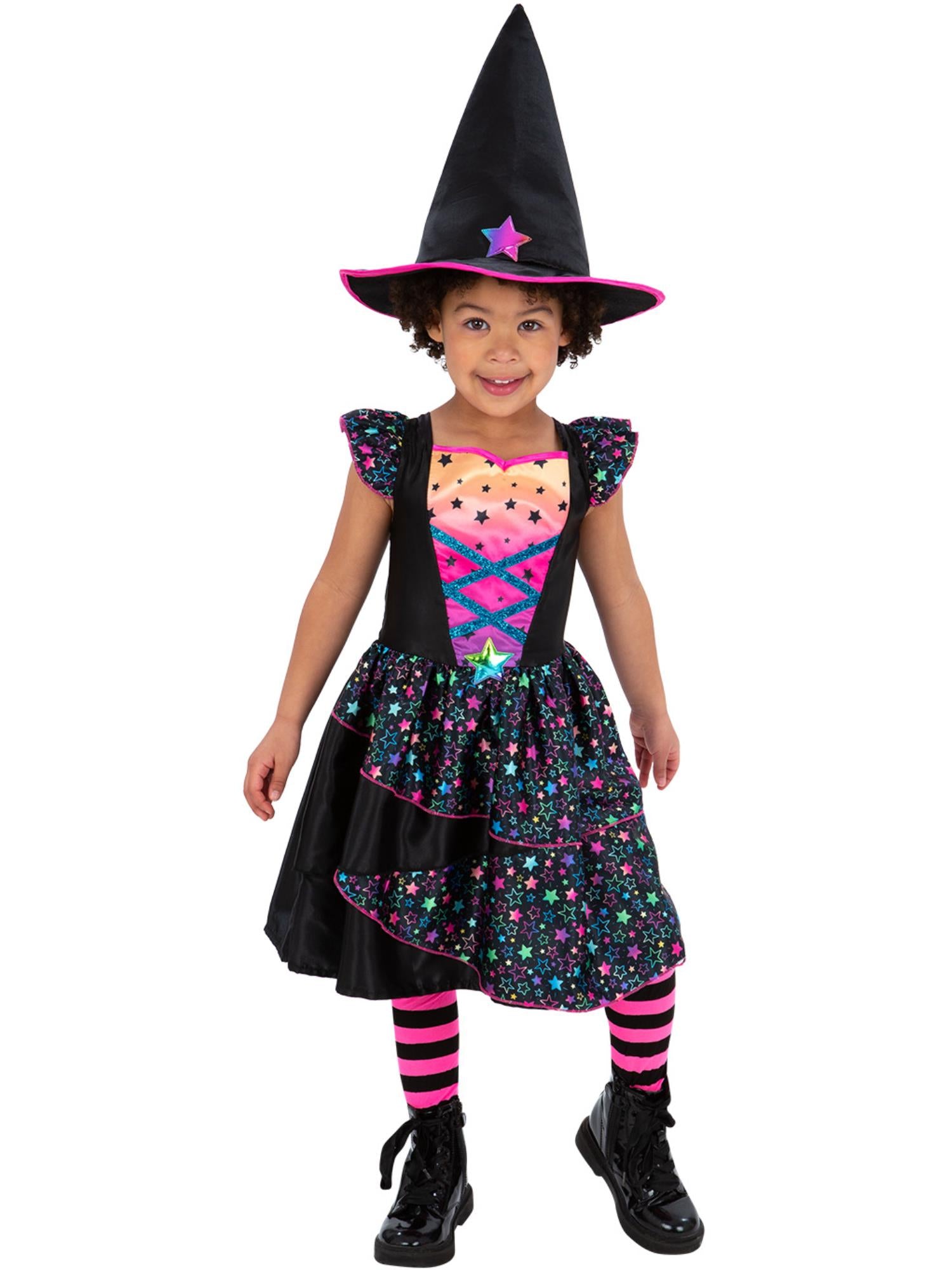 smiffys-fever-neon-star-witch-hexenkost-m-m-dchen-mit-hut image 4