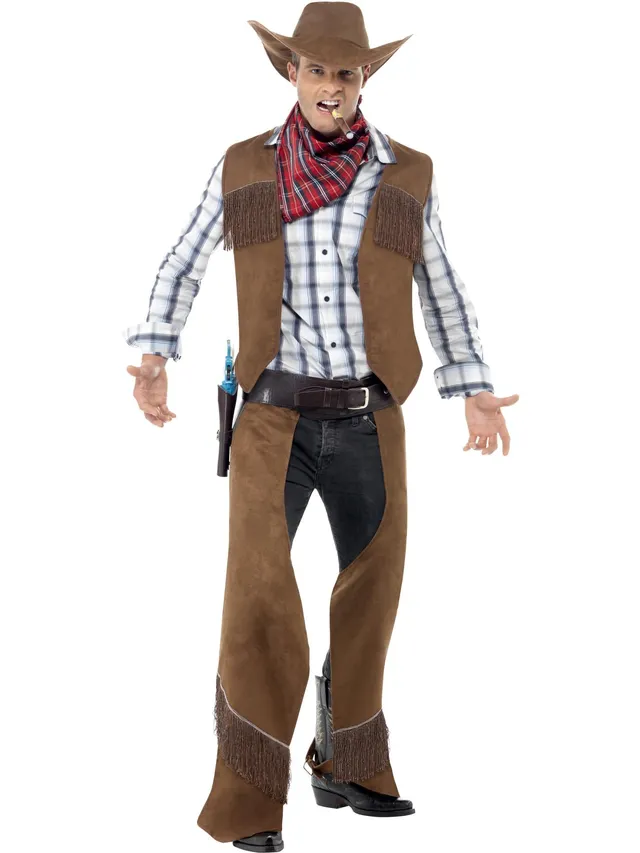 smiffys-fever-fringe-cowboy-kost-m-herren-braun image 1