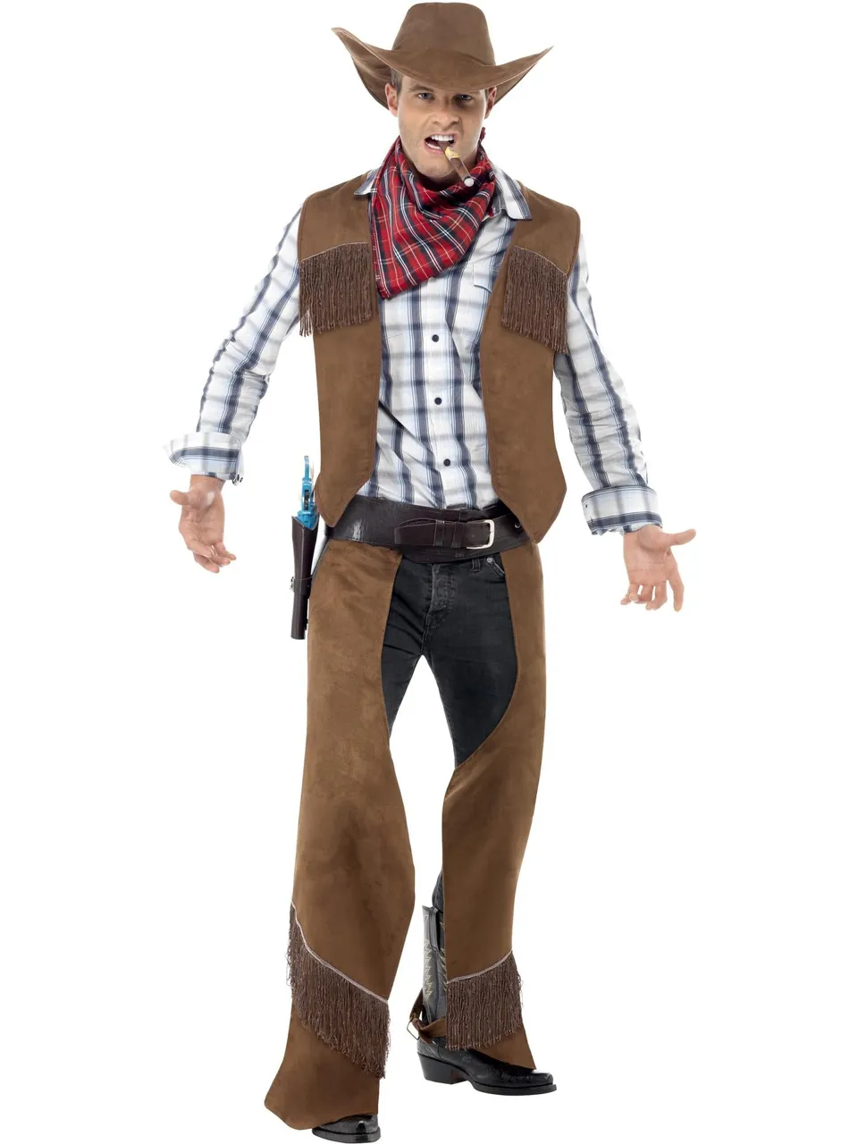 smiffys-fever-fringe-cowboy-kost-m-herren-braun image 1