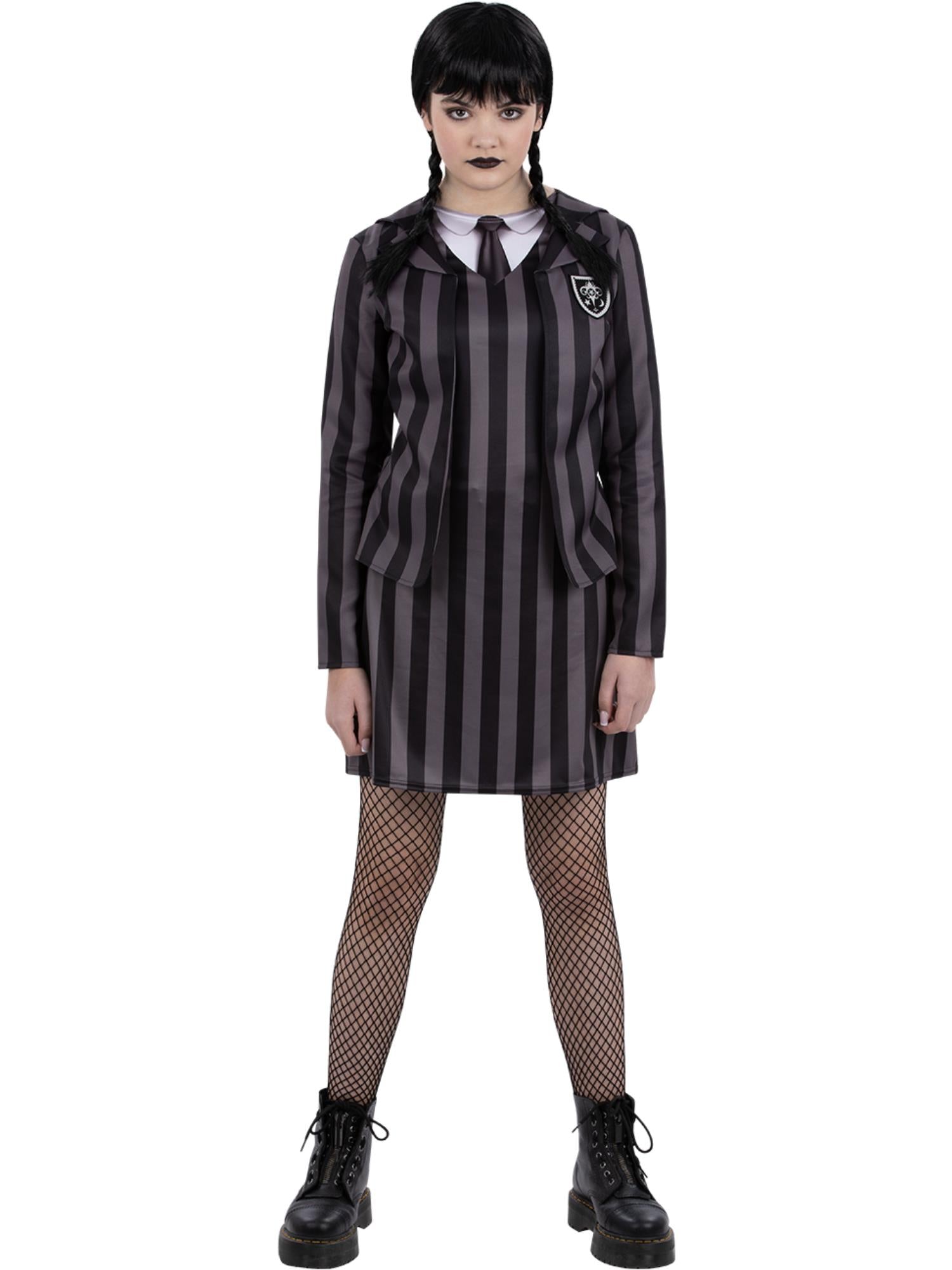 smiffys-fever-gothic-schuluniform-kost-m-m-dchen-schwarz-4-14-j image 4