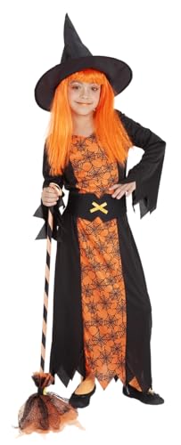 rubie-s-deluxe-hexe-kost-m-kinder-9-10-jahre-orange-mit-hut image 4
