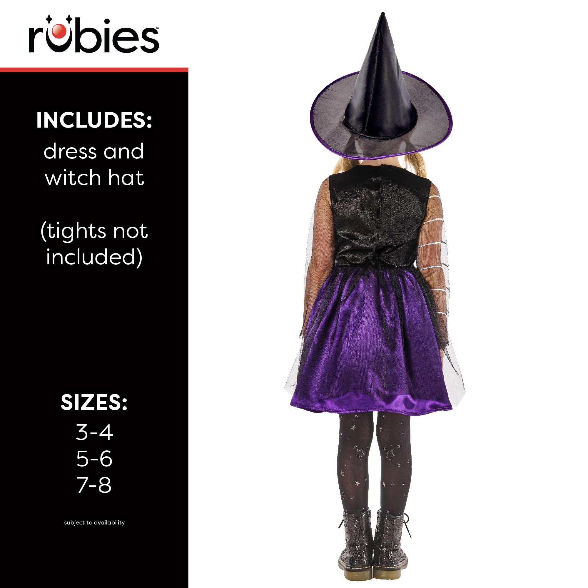 rubie-s-deluxe-cobweb-witch-hexenkost-m-3-4-jahre-spinnennetz image 2