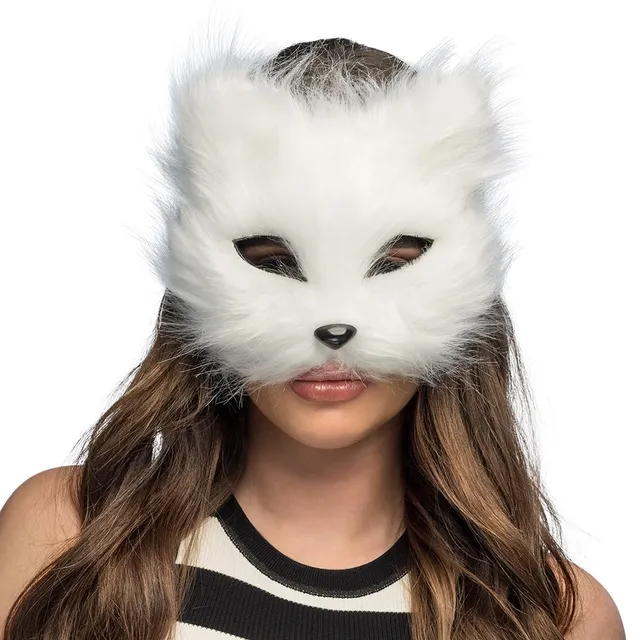 boland-tiermaske-katze-pl-sch-wei-e-halbmaske image 1