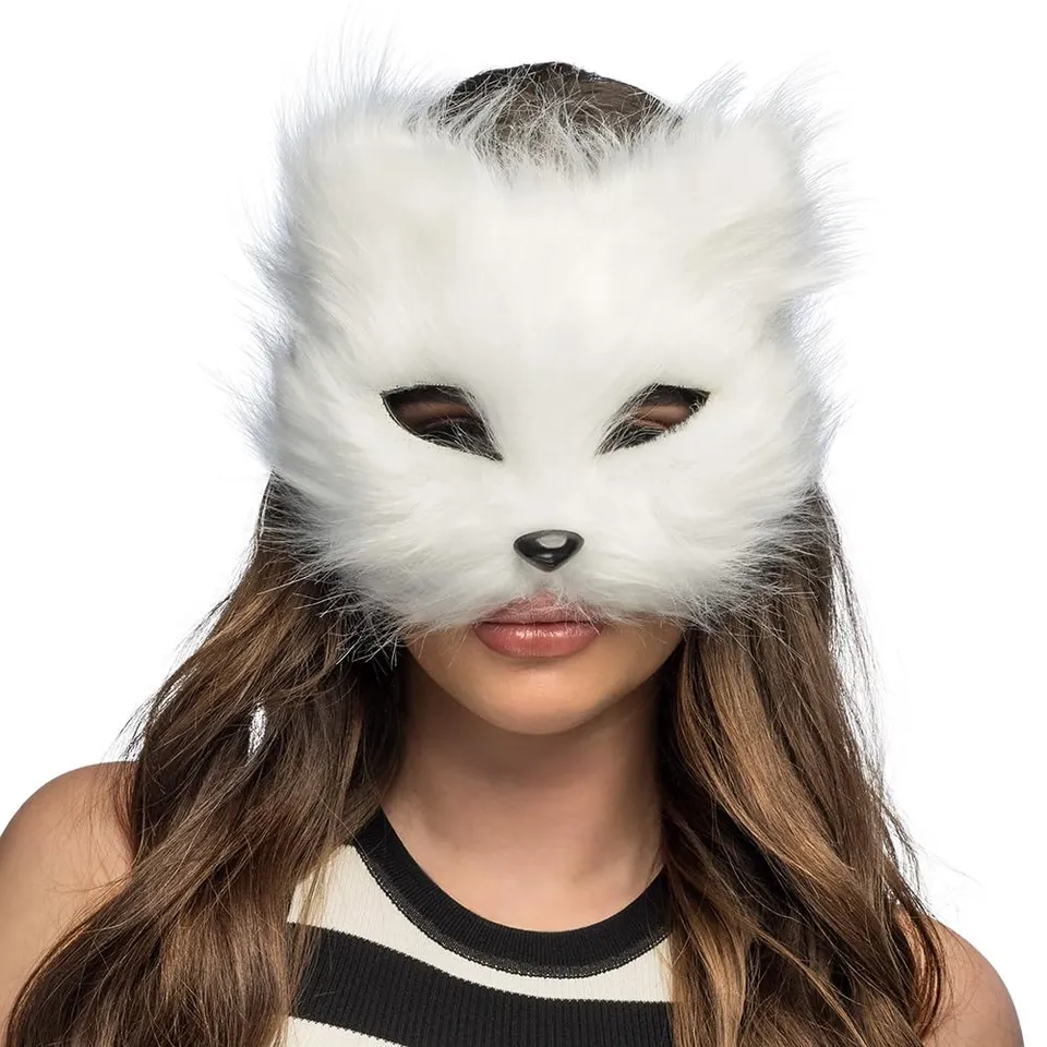 boland-tiermaske-katze-pl-sch-wei-e-halbmaske image 1