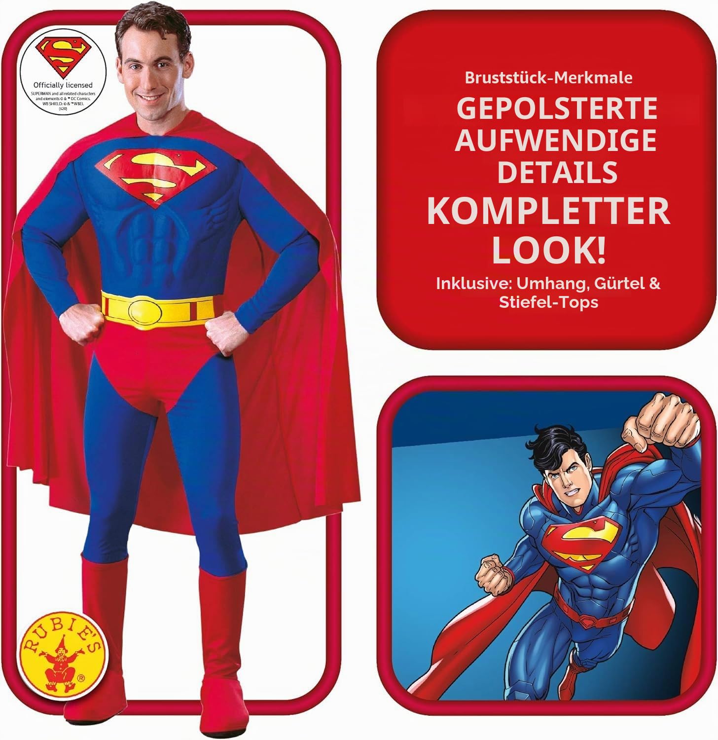 rubie-s-deluxe-superman-muscle-chest-kost-m-herren-s-anzug image 2