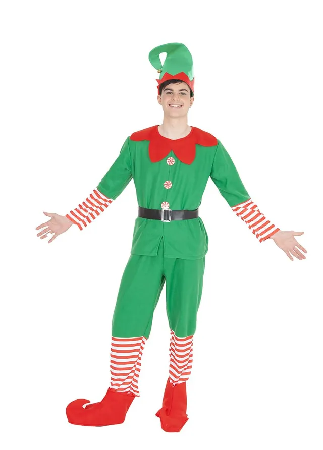 rubie-s-deluxe-elfen-kost-m-herren-weihnachtself-mit-m-tze image 1