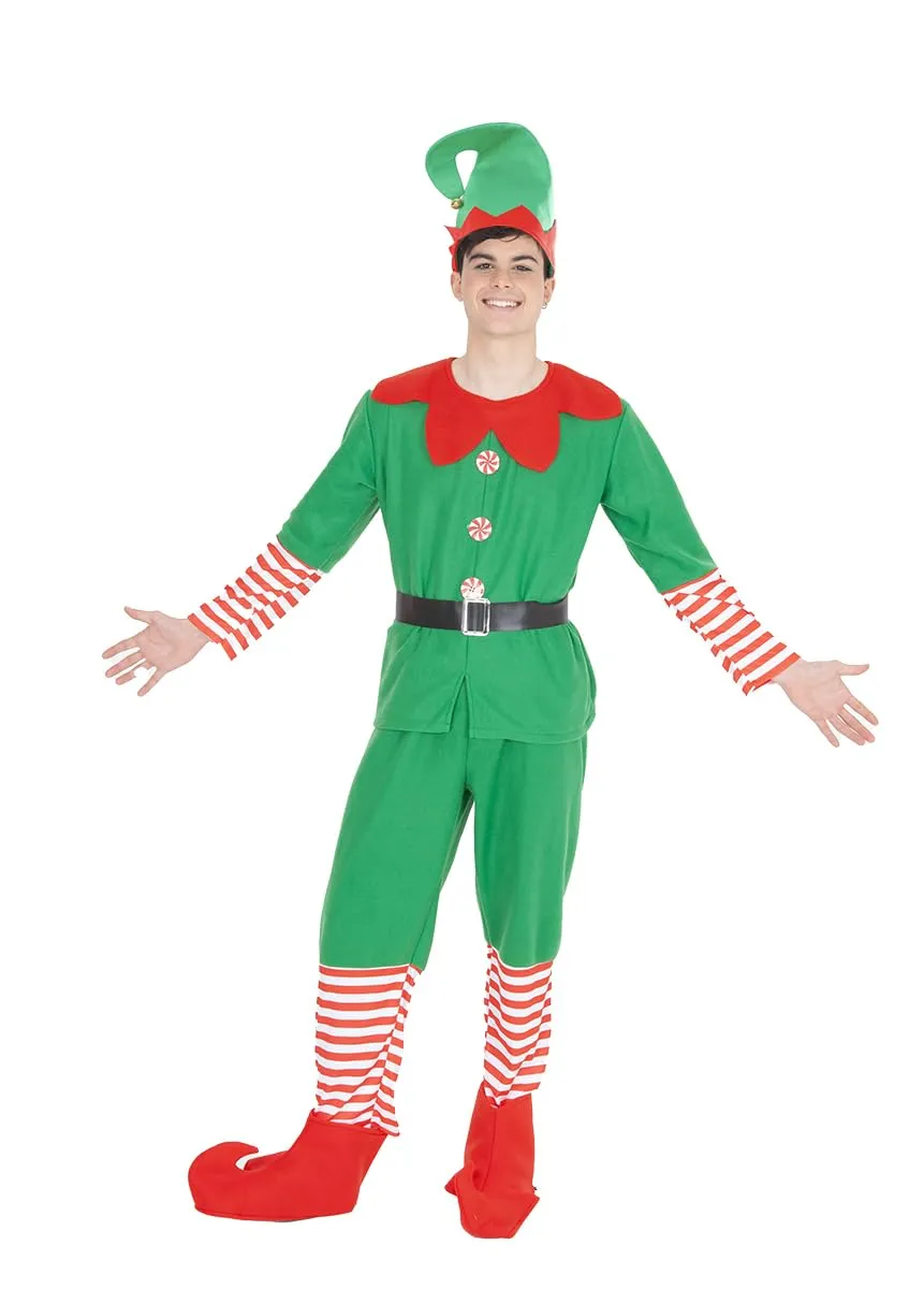 rubie-s-deluxe-elfen-kost-m-herren-weihnachtself-mit-m-tze image 1
