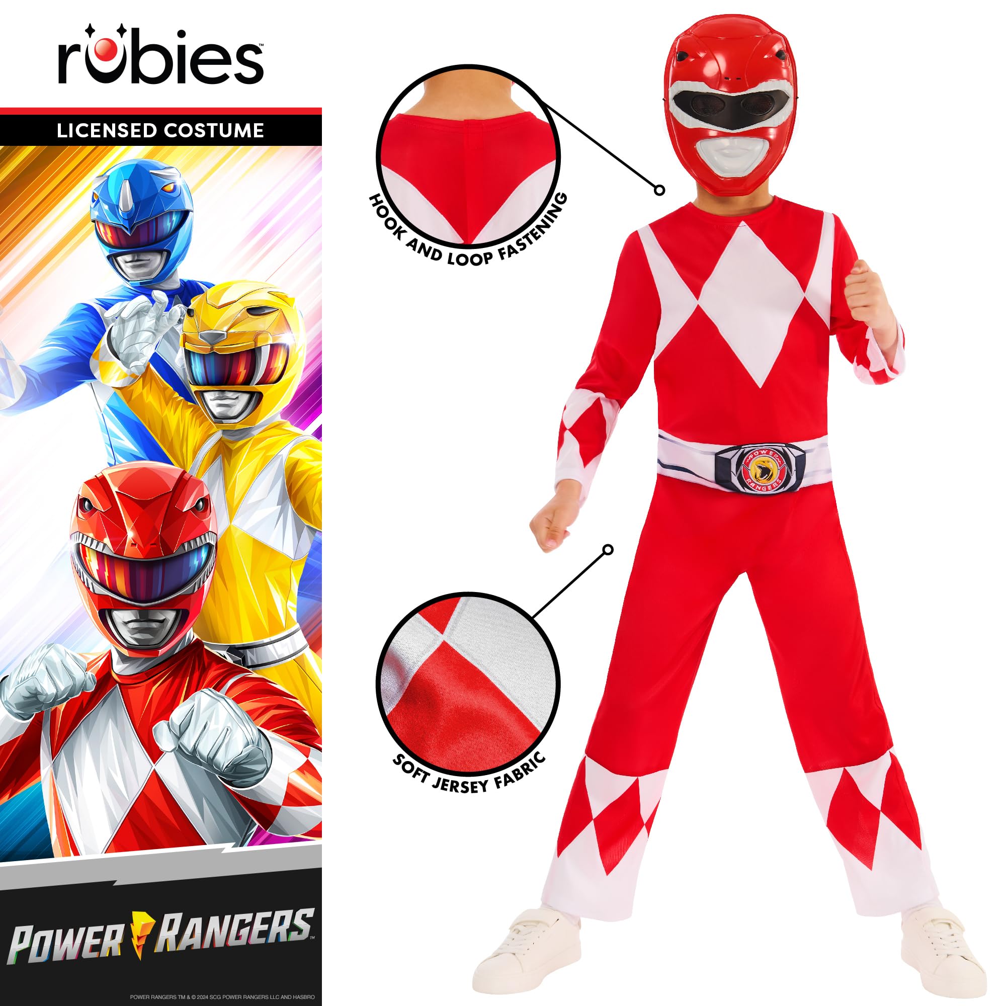 rubie-s-deluxe-mighty-morphin-red-ranger-kost-m-9-10-jahre image 2