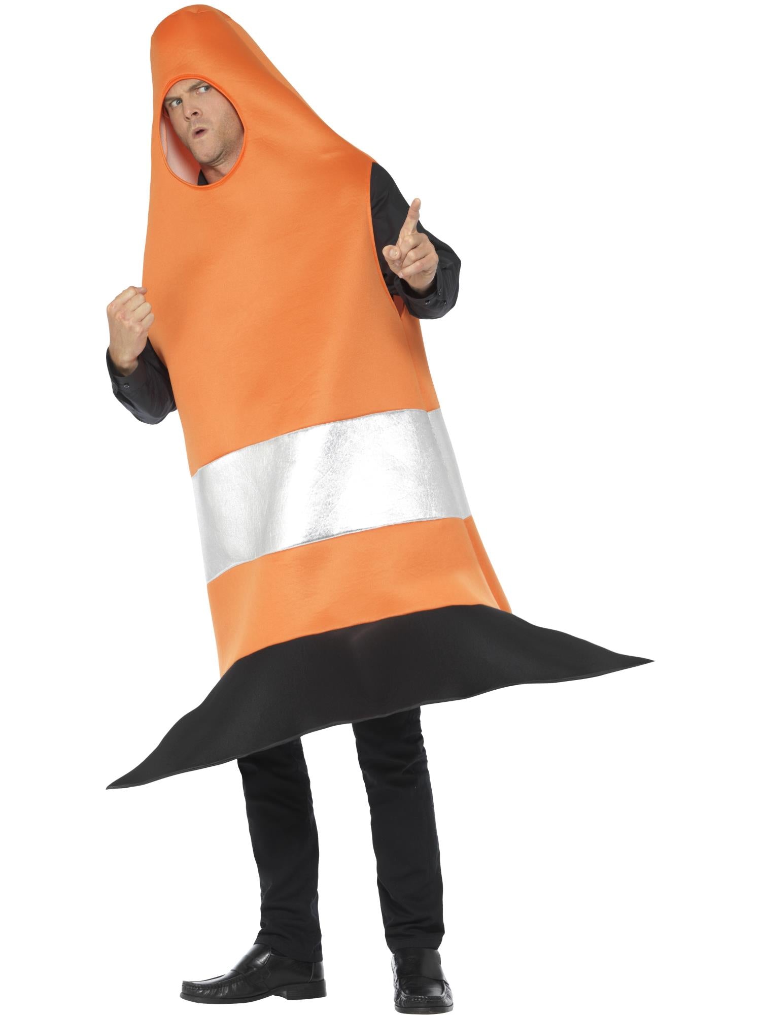 smiffys-fever-verkehrsh-tchen-kost-m-orange-unisex-pylone image 3