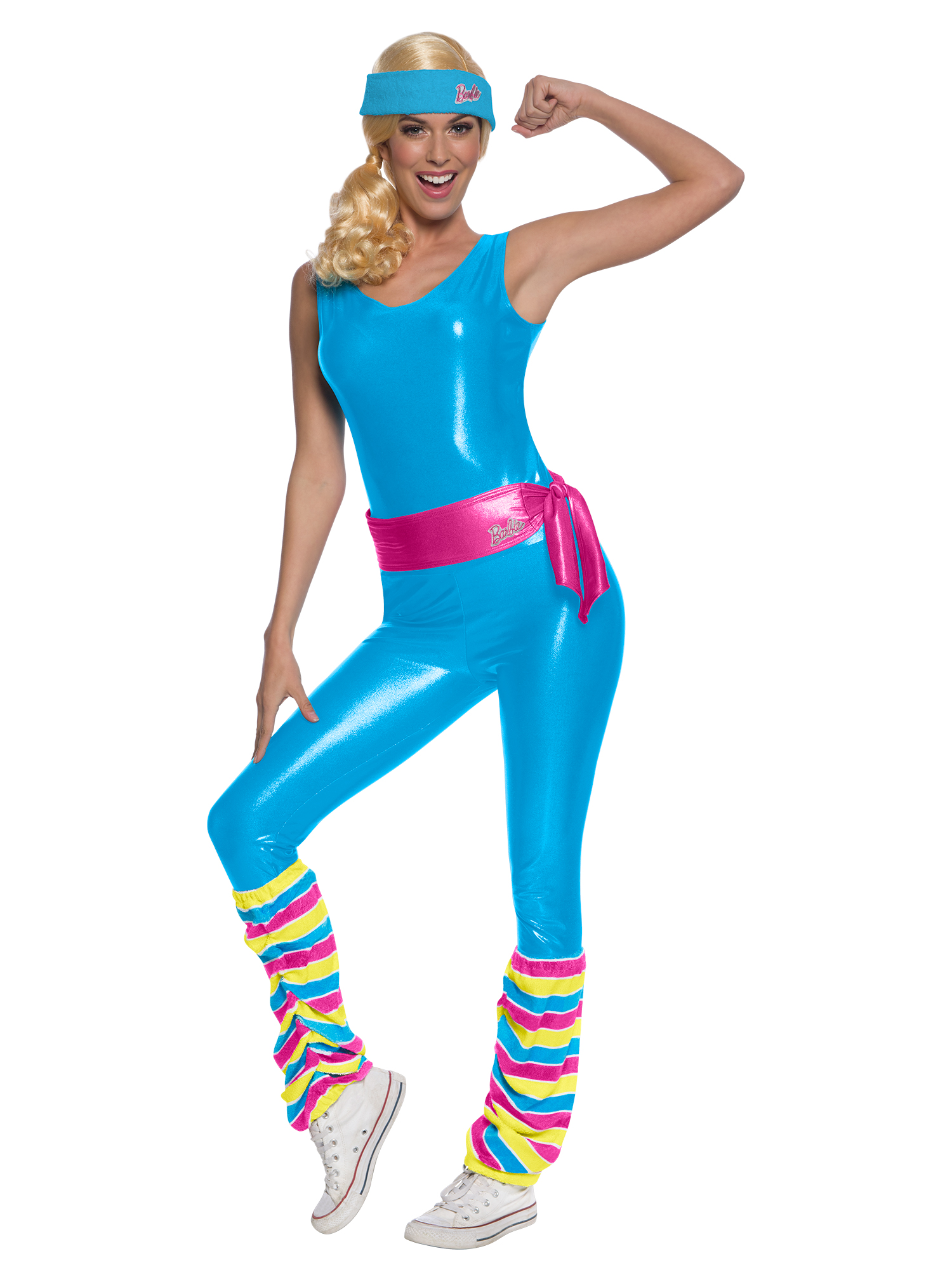 rubies-barbie-aerobic-damenkost-m-blau-mit-stulpen image 1