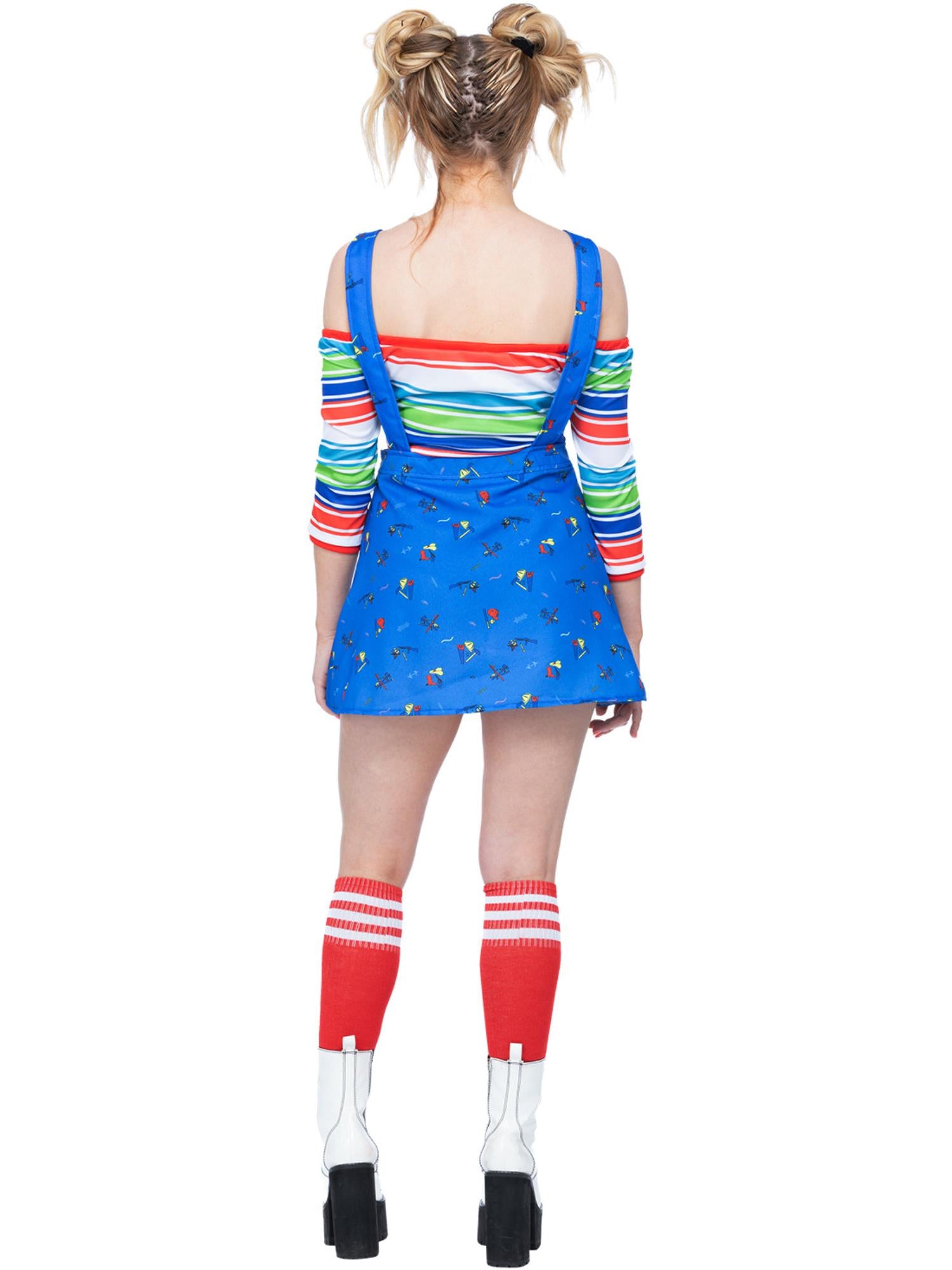 smiffys-fever-chucky-kost-m-damen-m-2-tlg-latzkleid image 2