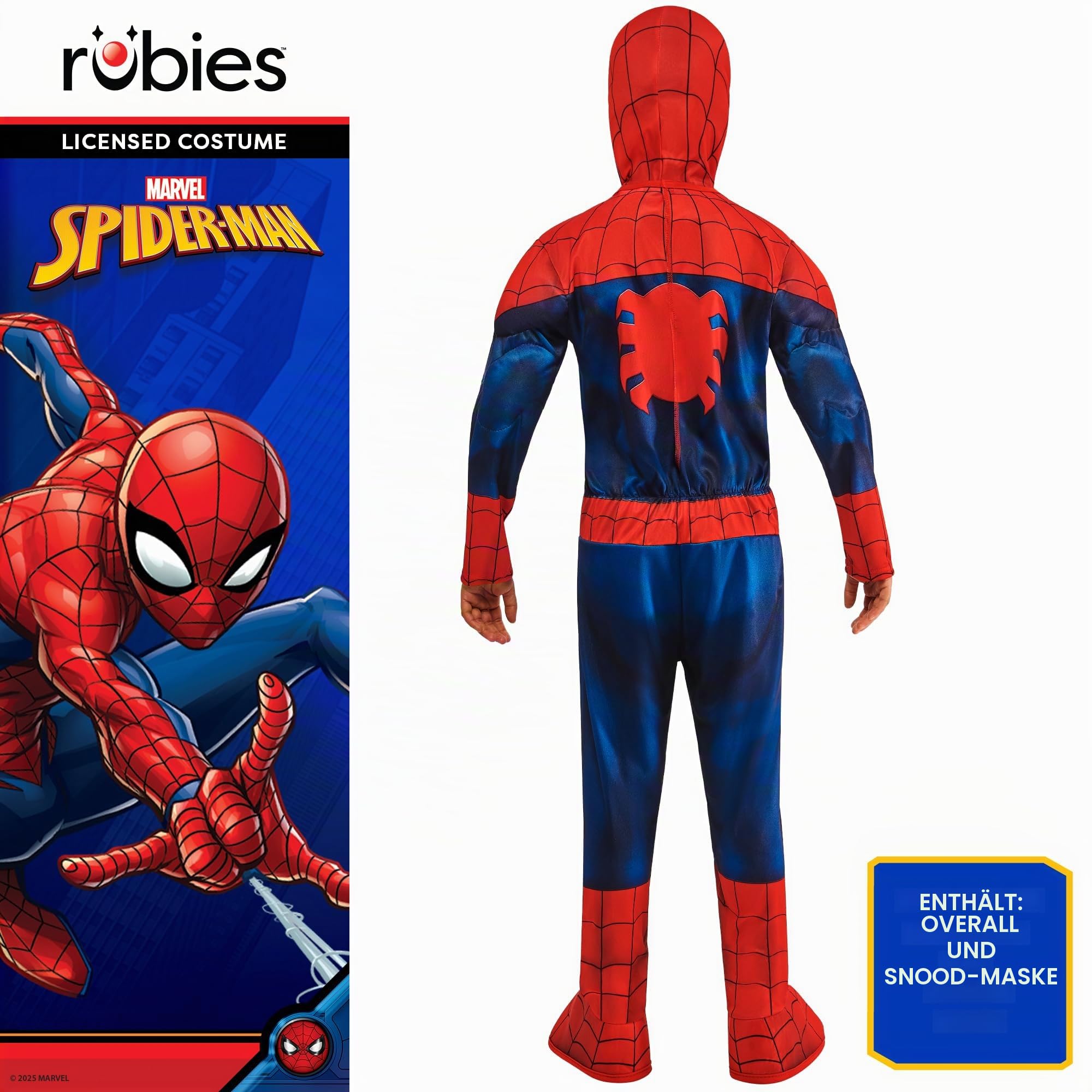 rubie-s-deluxe-spider-man-kost-m-kinder-7-8-jahre-muskeln image 2