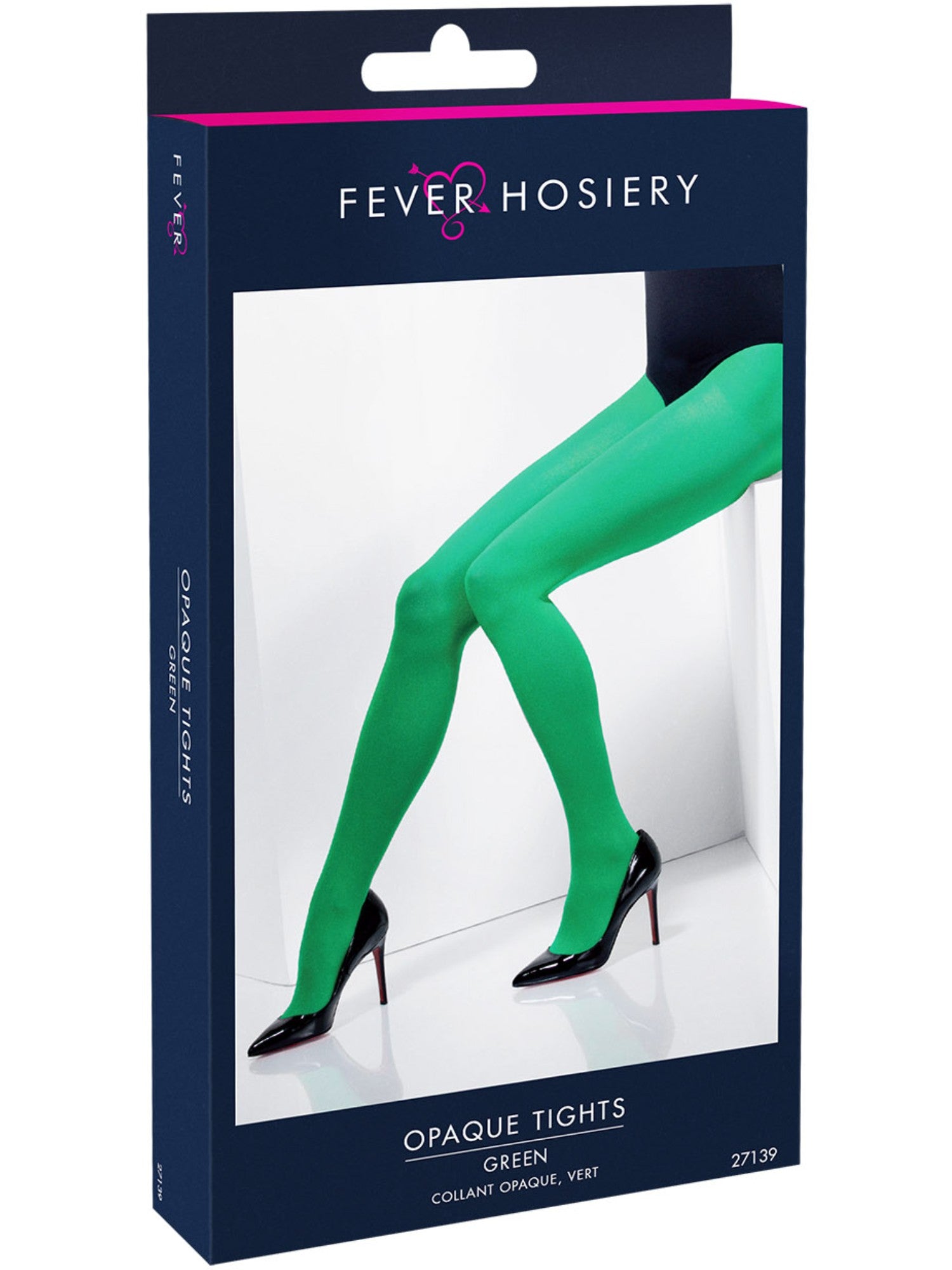 smiffys-fever-strumpfhose-gr-n-damen-blickdicht-kost-m-tights image 3