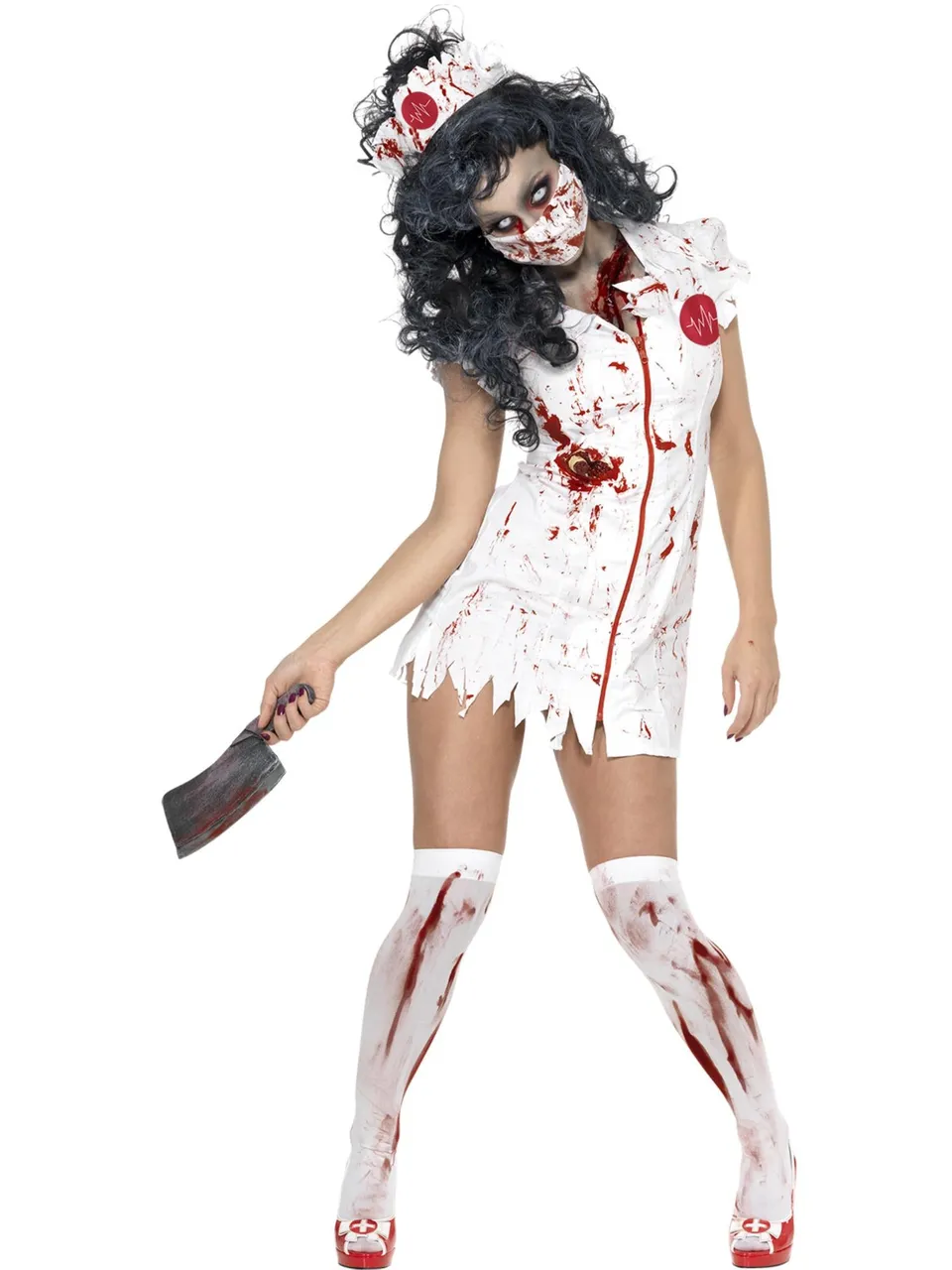 smiffys-fever-zombie-krankenschwester-kost-m-damen-wei-s image 1