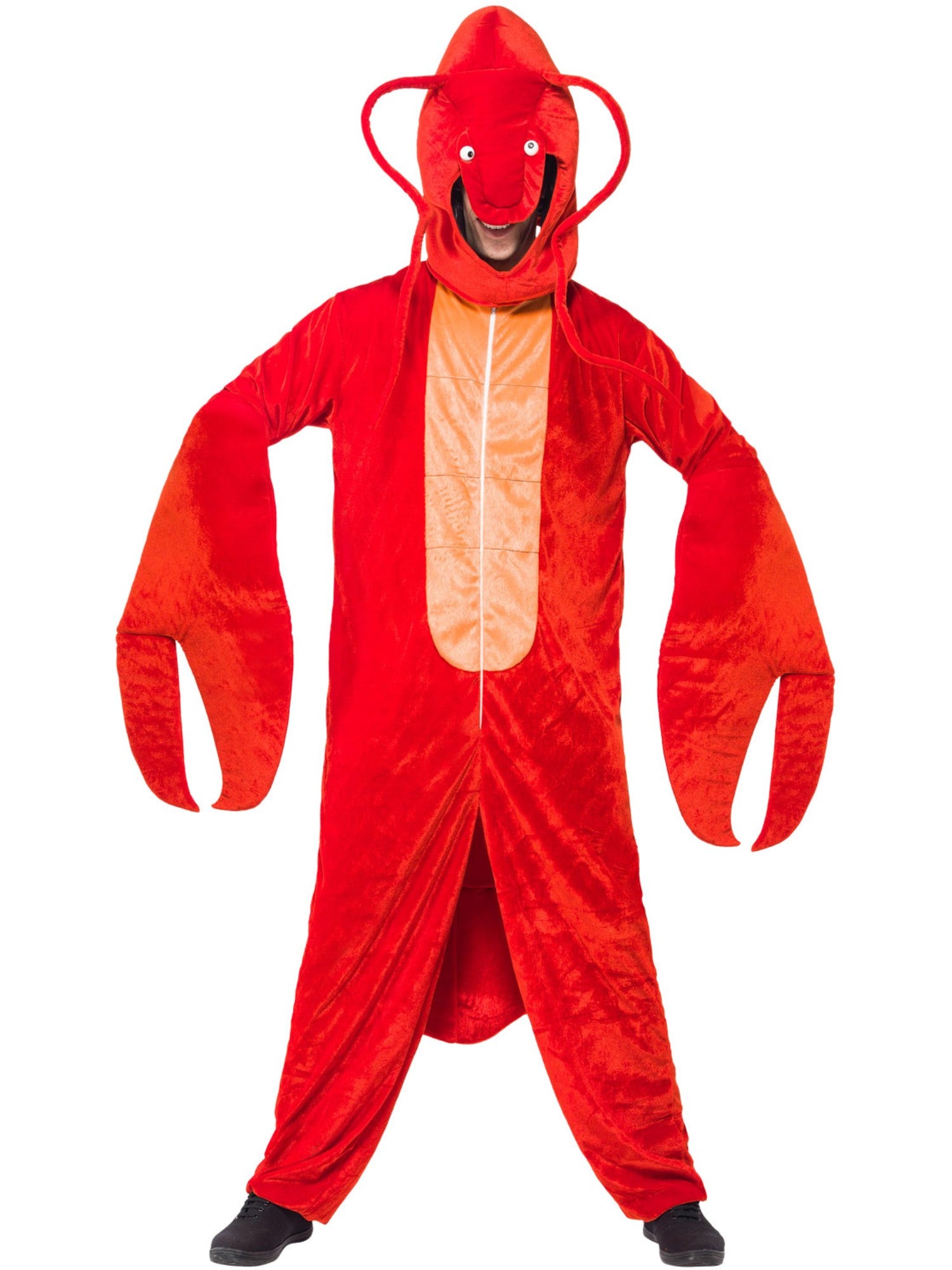 smiffys-fever-lobster-hummer-kost-m-rot-overall-mit-kapuze image 4