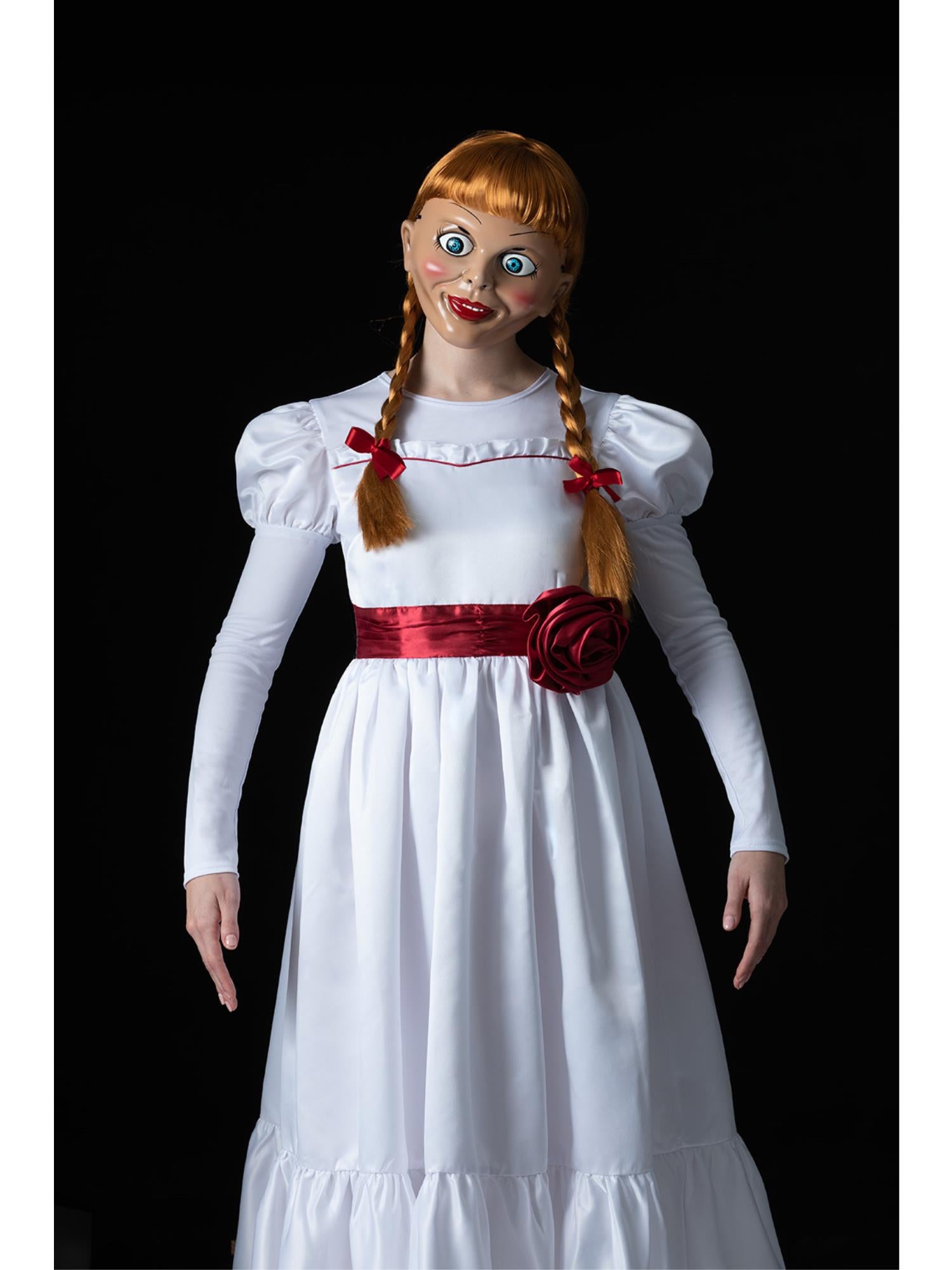 smiffys-fever-annabelle-kost-mkleid-wei-mit-roter-bl-te-s image 3
