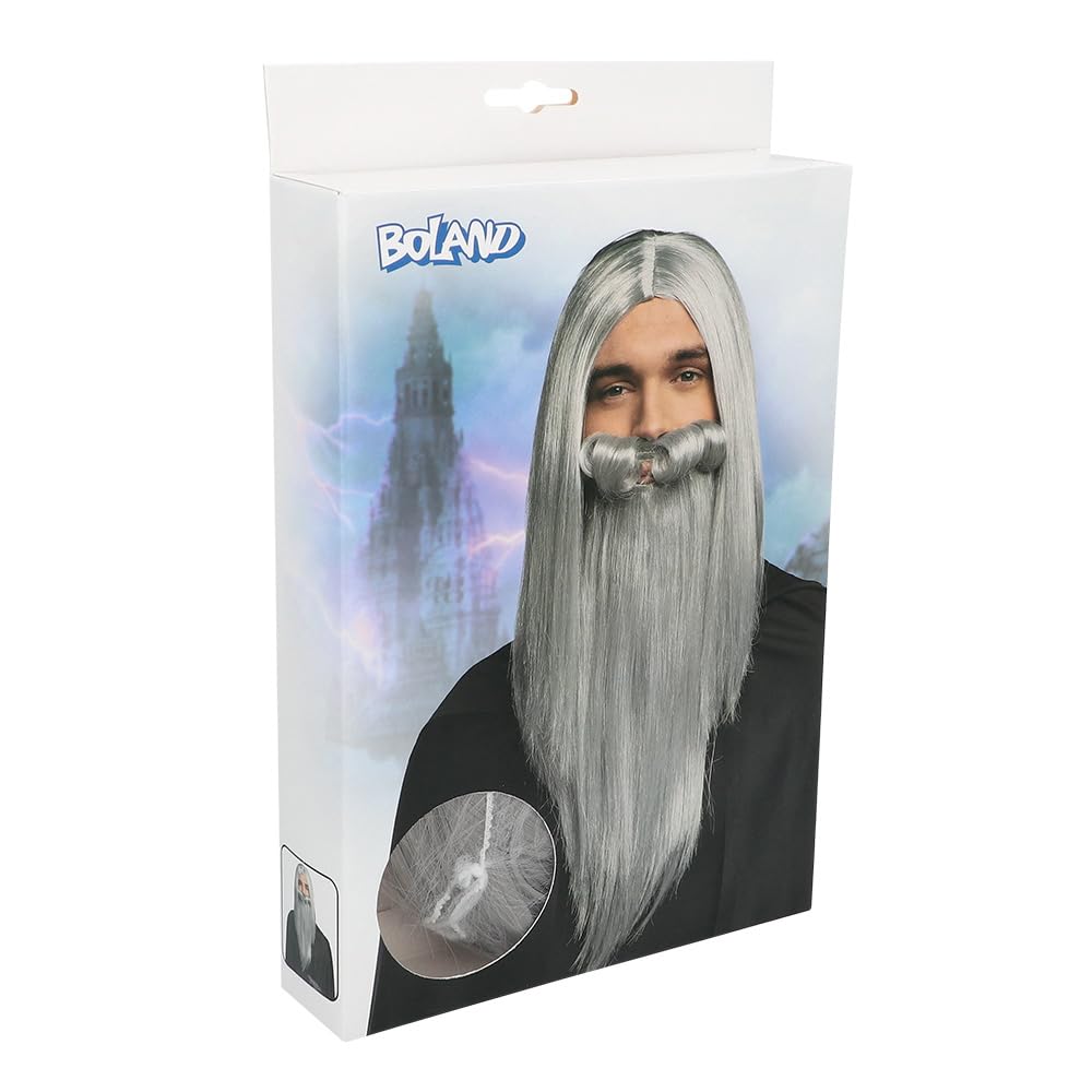 boland-wigs-per-cke-und-bart-zauberer-merlin-grau-kunsthaar image 4