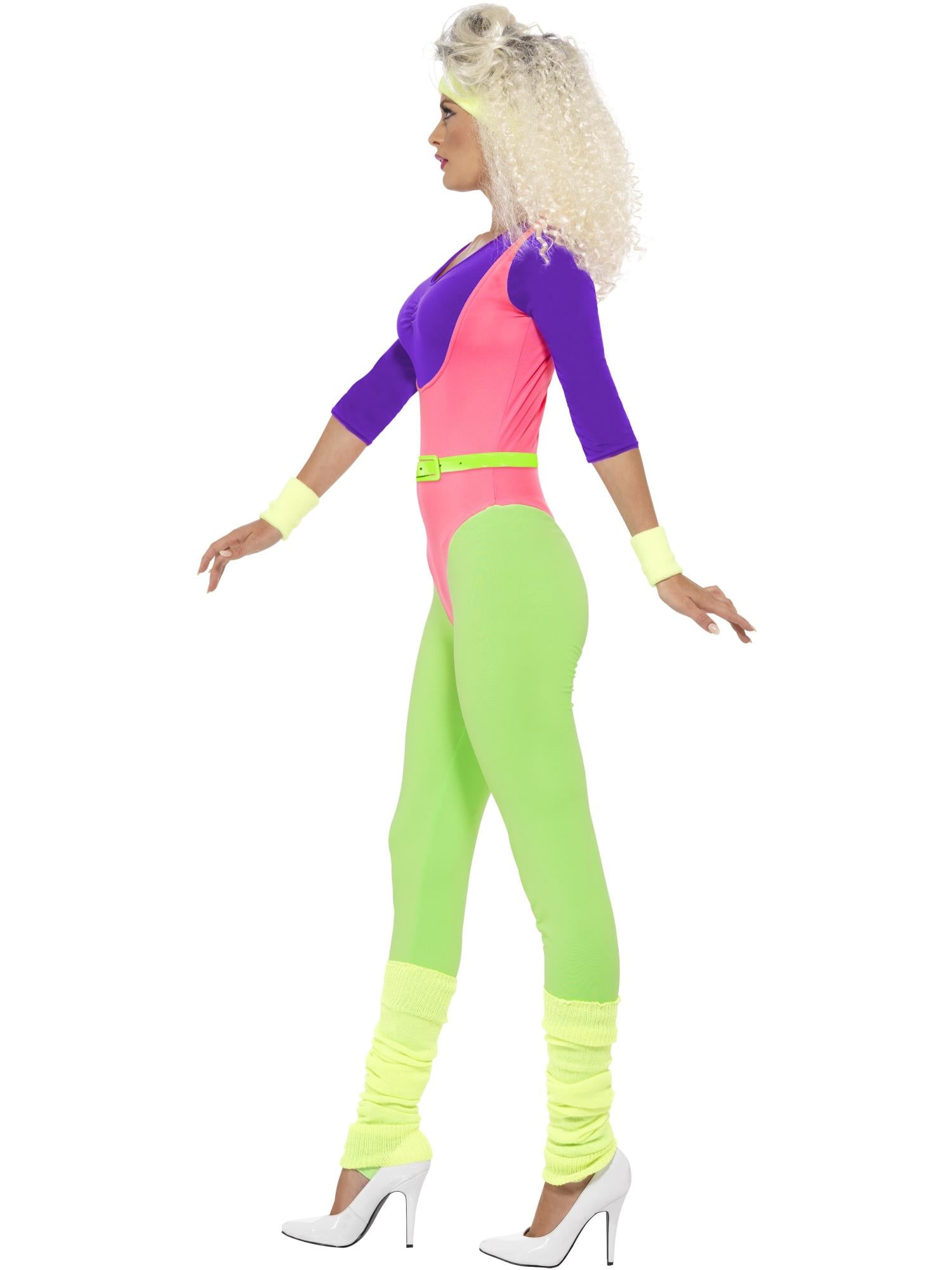 smiffys-fever-80s-work-out-kost-m-neon-jumpsuit-s image 3