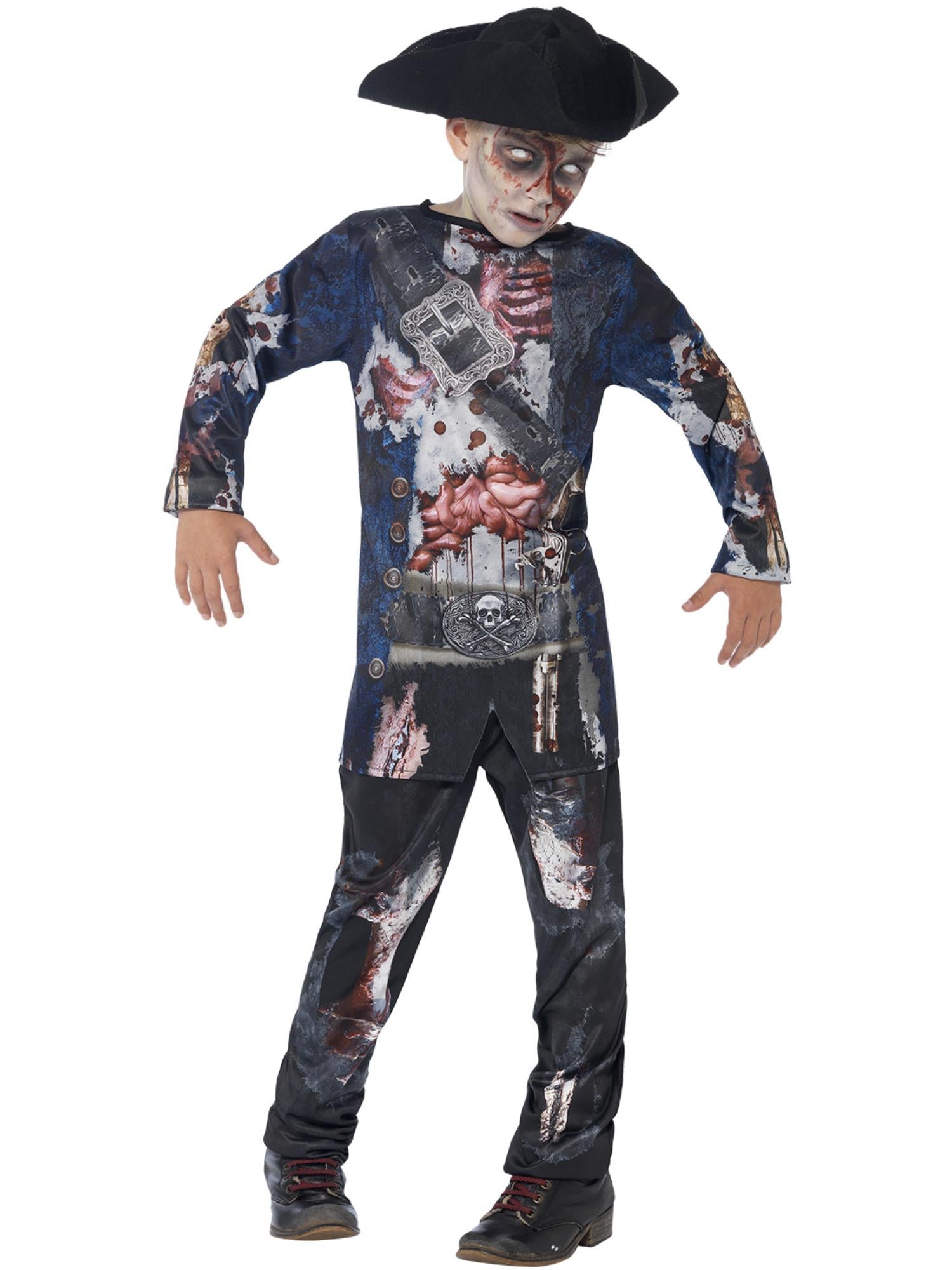smiffys-fever-pirat-kost-m-zombie-jungen-schwarz-3-tlg image 4